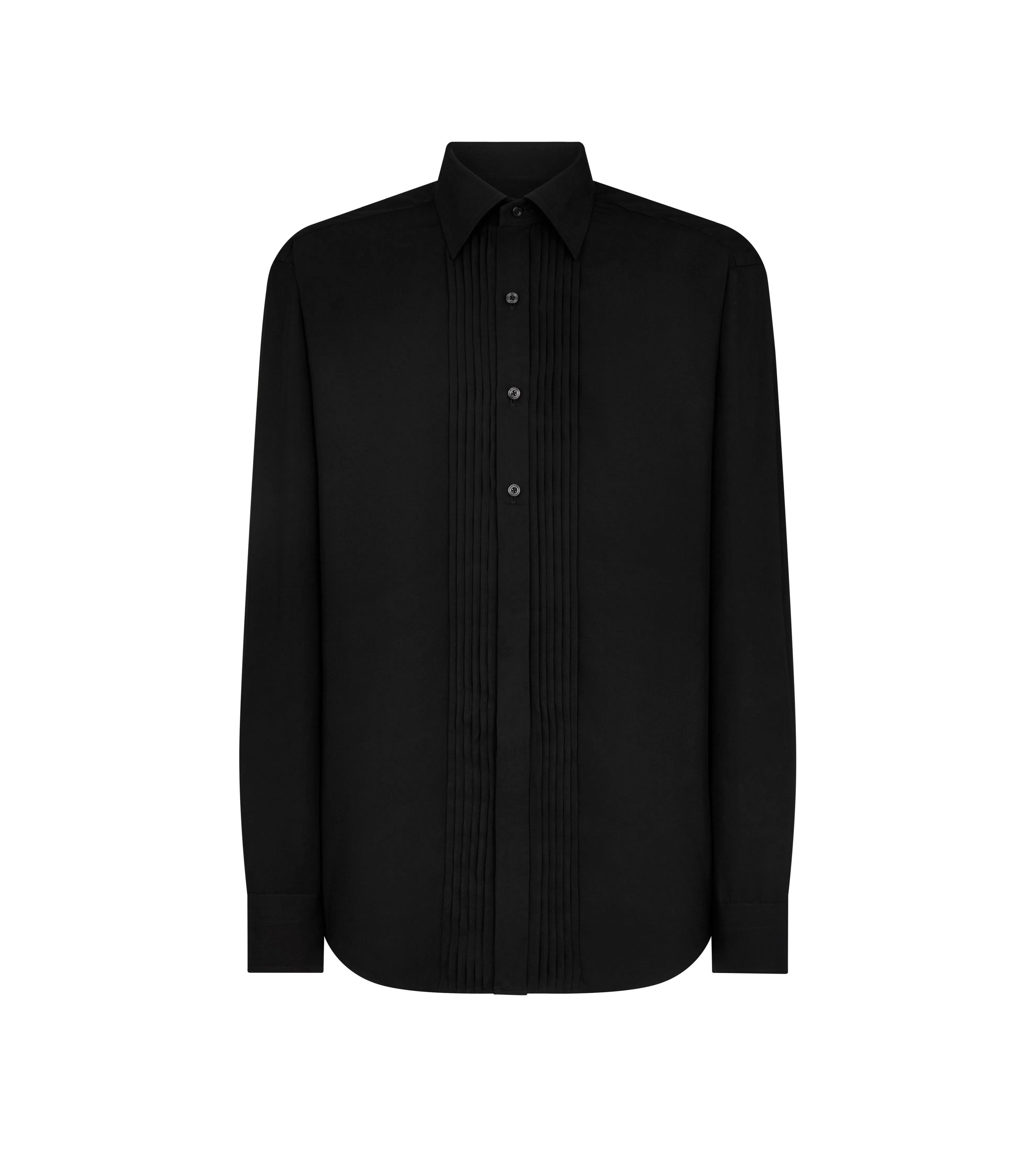 TOM FORD SILK PARACHUTE SLIM FIT EVENING SHIRT BLACK^MEN | MEN | MEN Shirts | Evening | AUTUMN/WINTER 23