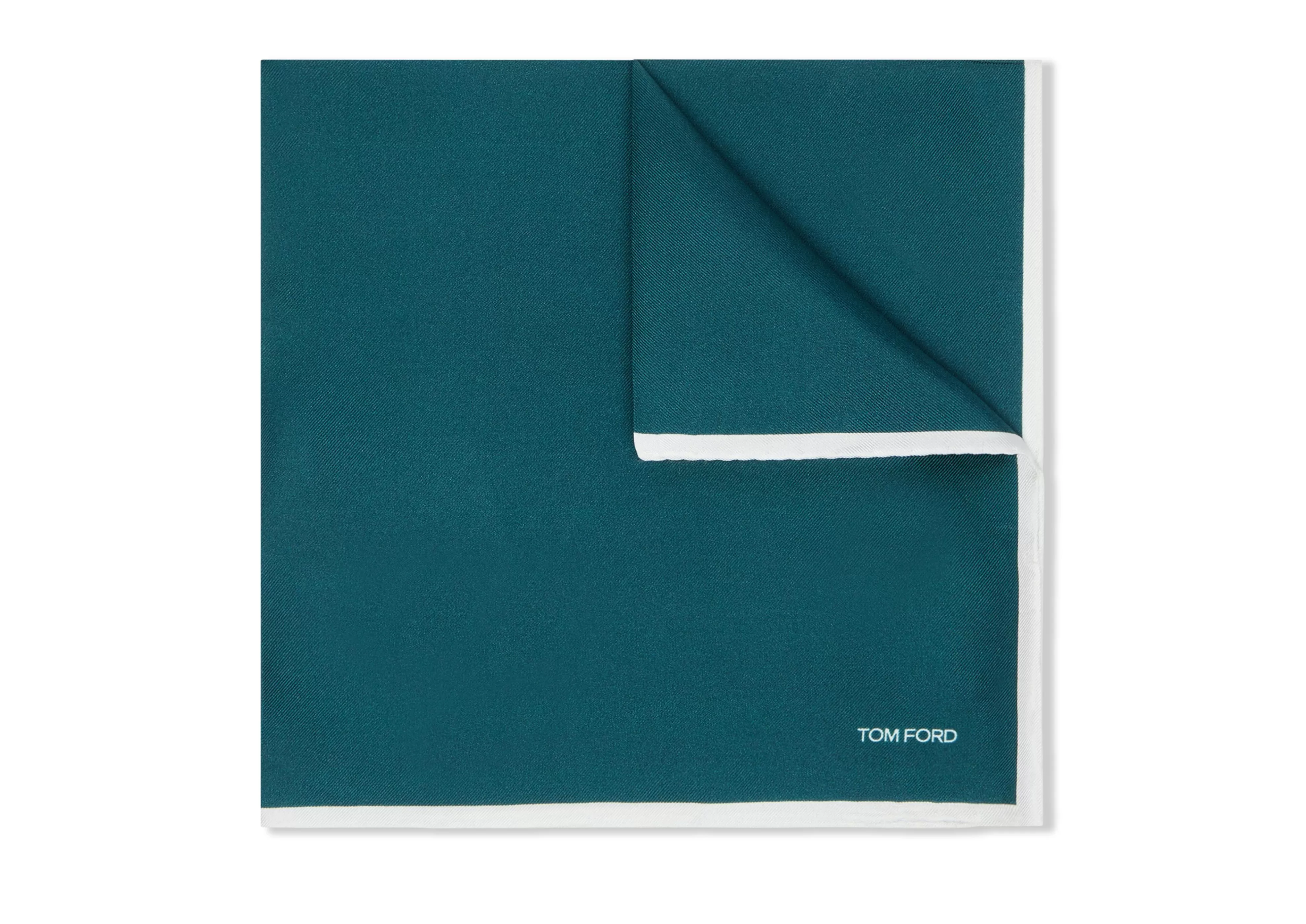 TOM FORD SILK POCKET SQUARE PEACOCK^MEN Pocket Squares