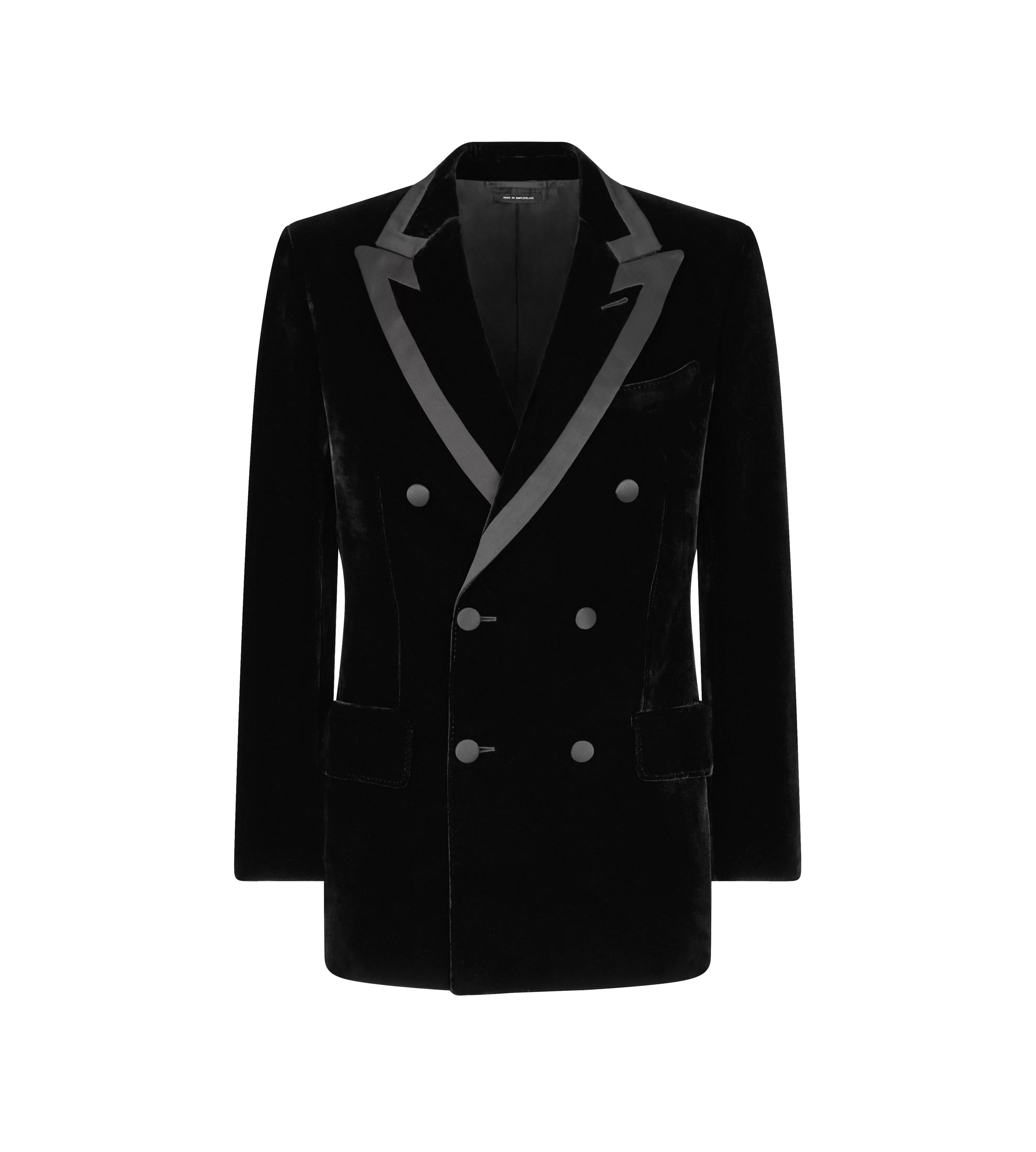 TOM FORD SILK VISCOSE VELVET ATTICUS COCKTAIL JACKET BLACK^MEN | MEN Jackets | Evening