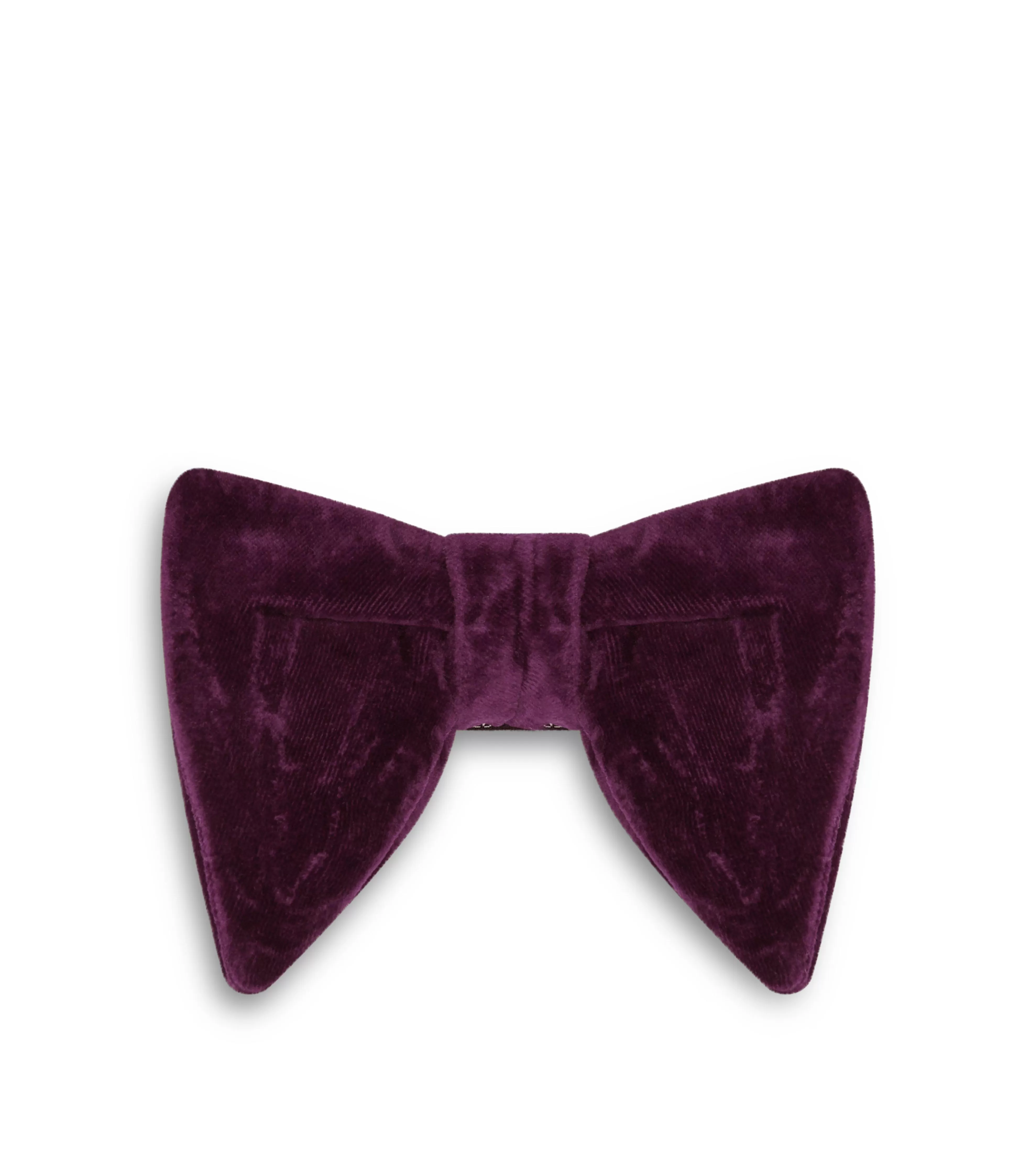 TOM FORD SILK VISCOSE VELVET BOW TIE MAGENTA PEONY^MEN Ties & Bow Ties