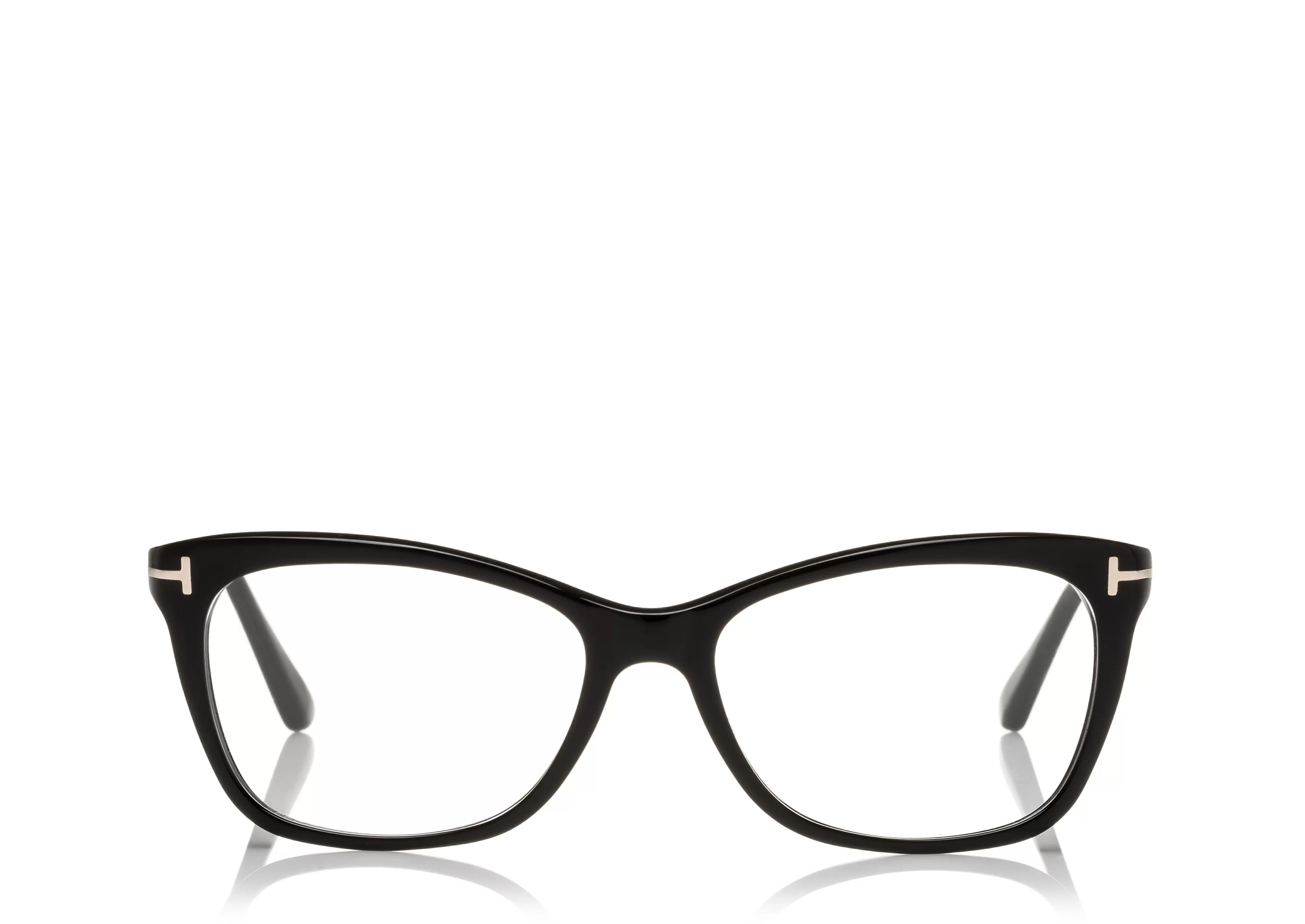 TOM FORD SLIGHT ROUNDED SQUARE OPTICAL FRAME BLACK^EYEWEAR OPTICAL