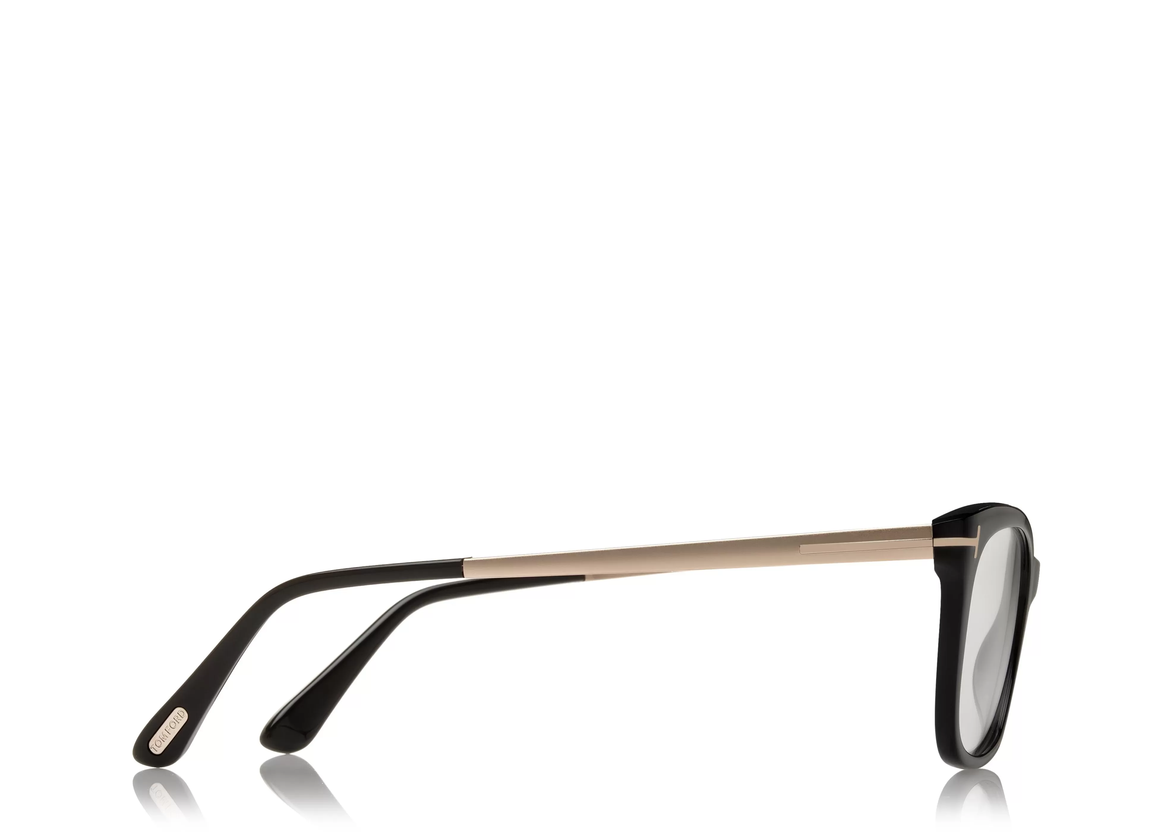 TOM FORD SLIGHT ROUNDED SQUARE OPTICAL FRAME BLACK^EYEWEAR OPTICAL