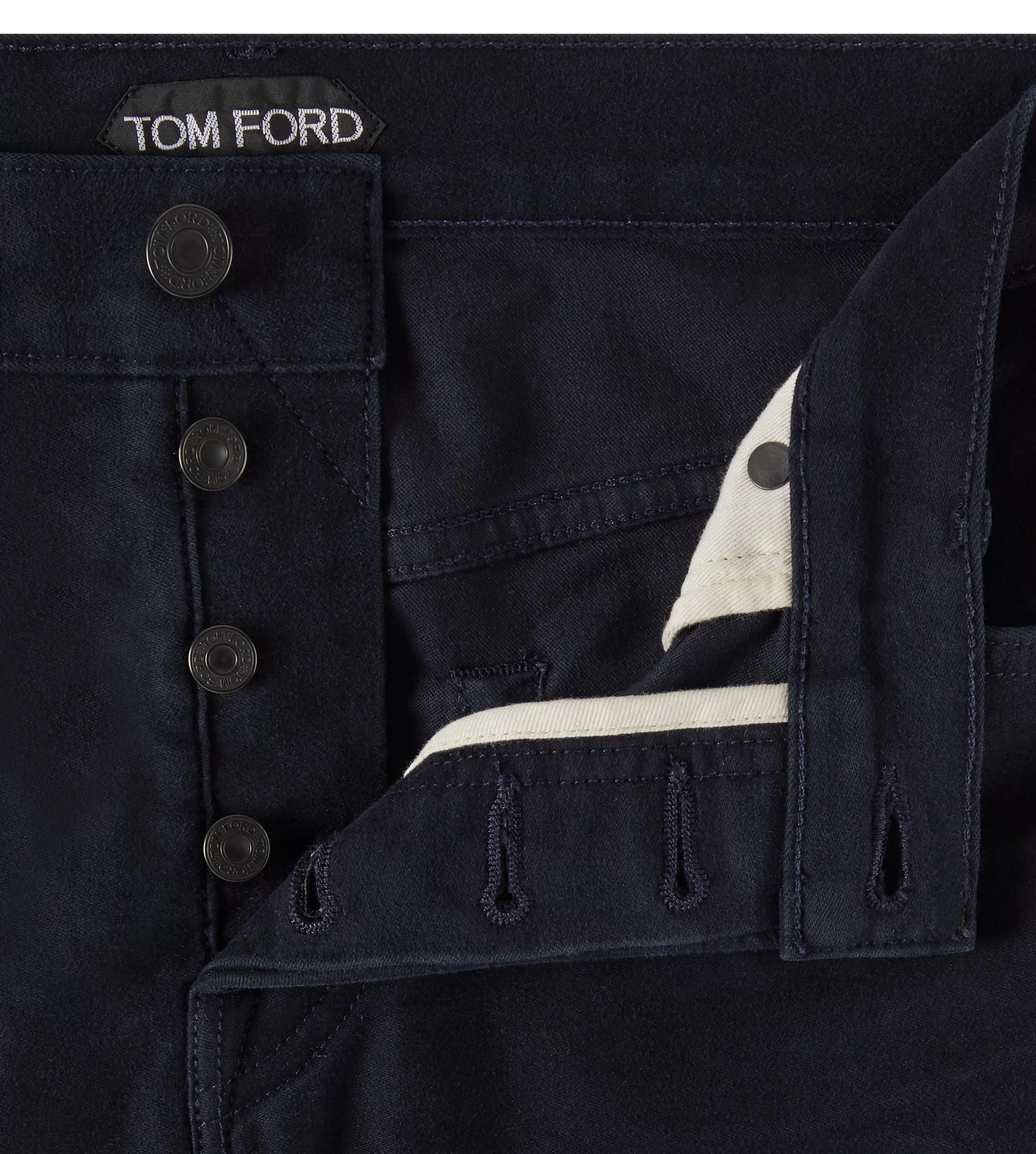 TOM FORD SLIM FIT MOLESKIN STRETCH DENIM NAVY^MEN Jeans