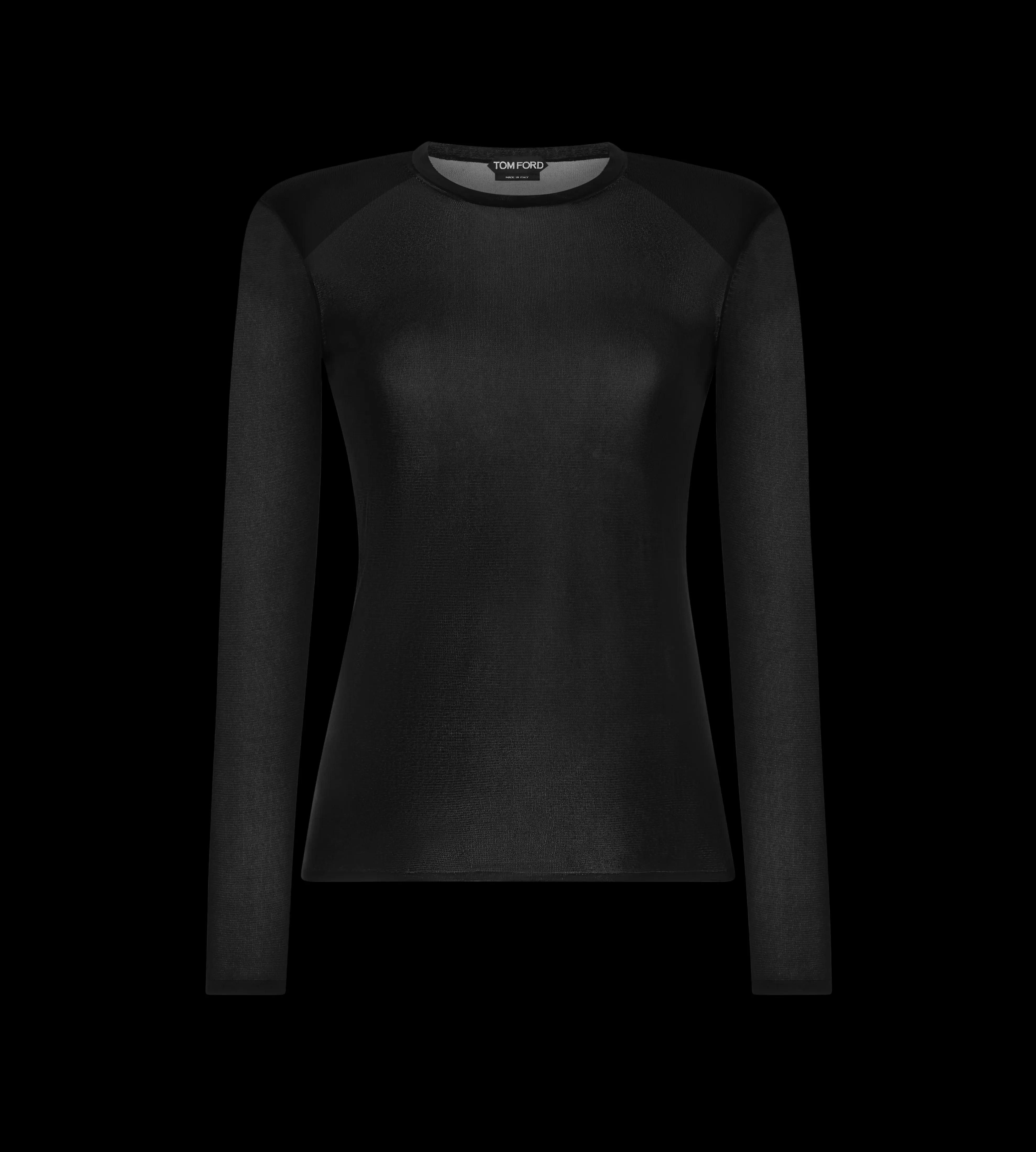 TOM FORD SLINKY VISCOSE JERSEY KNIT TOP BLACK^WOMEN | WOMEN | WOMEN Knitwear | Tops | SPRING 24