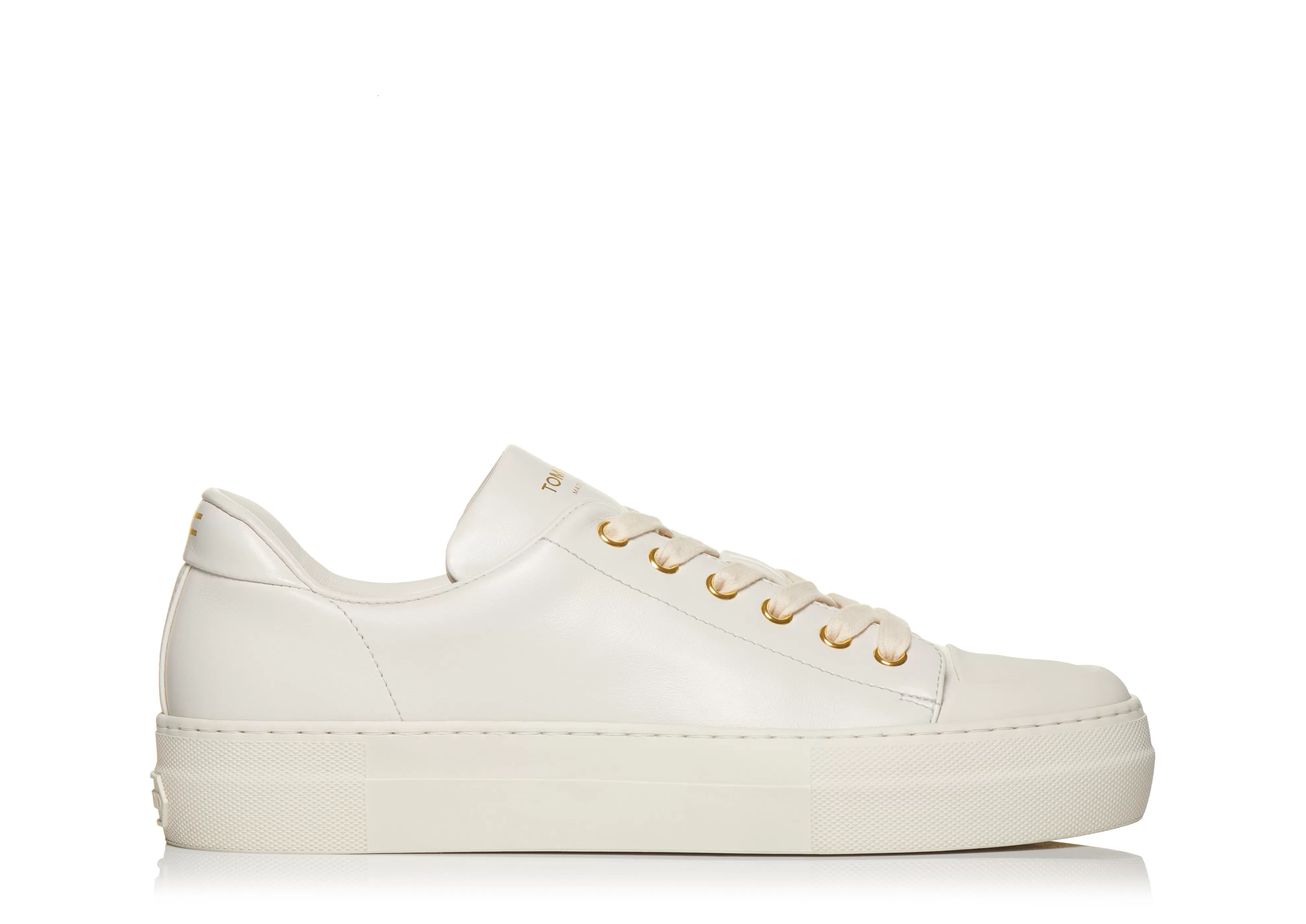 TOM FORD SMOOTH LEATHER CITY LOW TOP SNEAKERS CHALK^WOMEN Sneakers