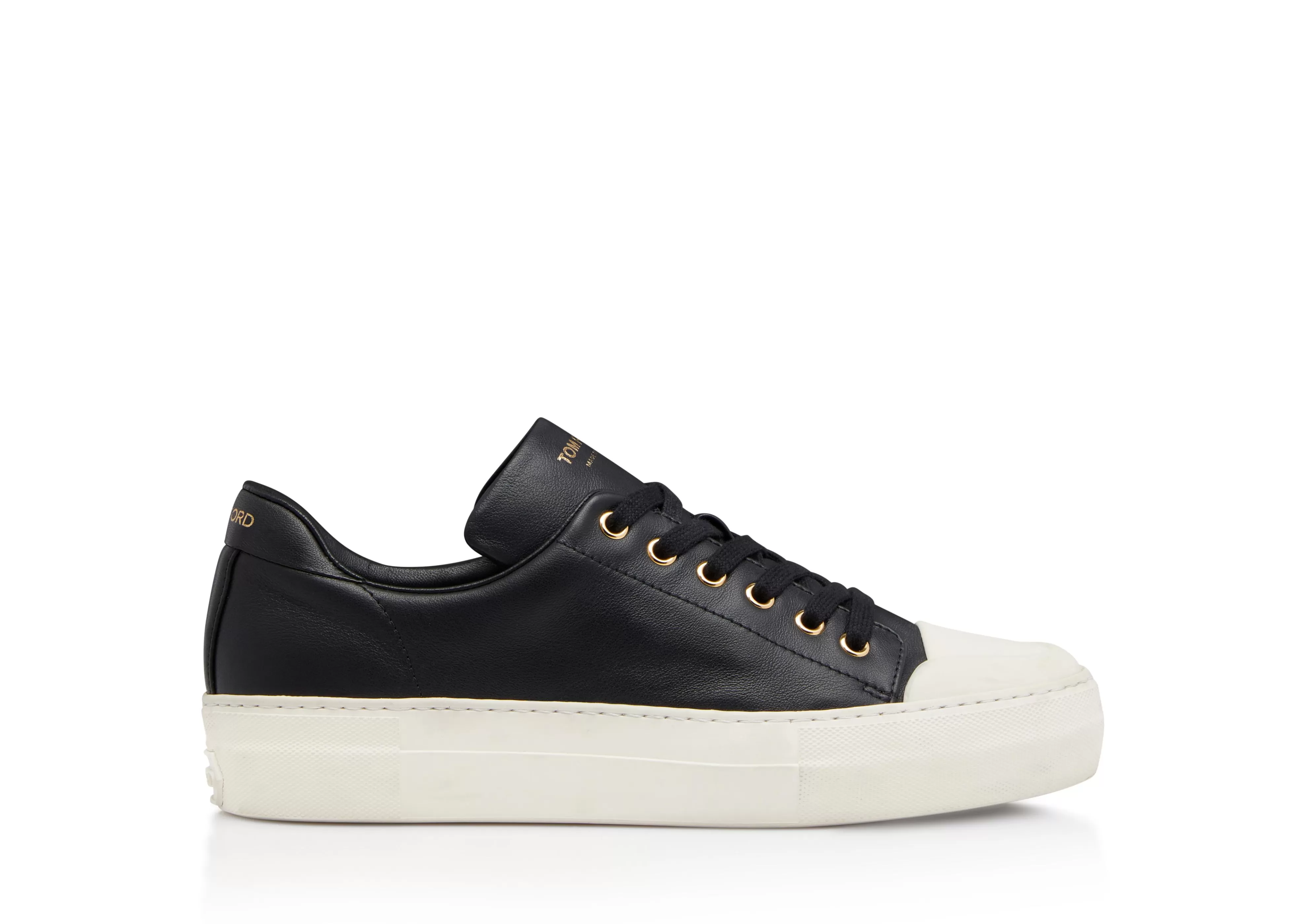 TOM FORD SMOOTH LEATHER CITY LOW TOP SNEAKERS BLACK^WOMEN Sneakers