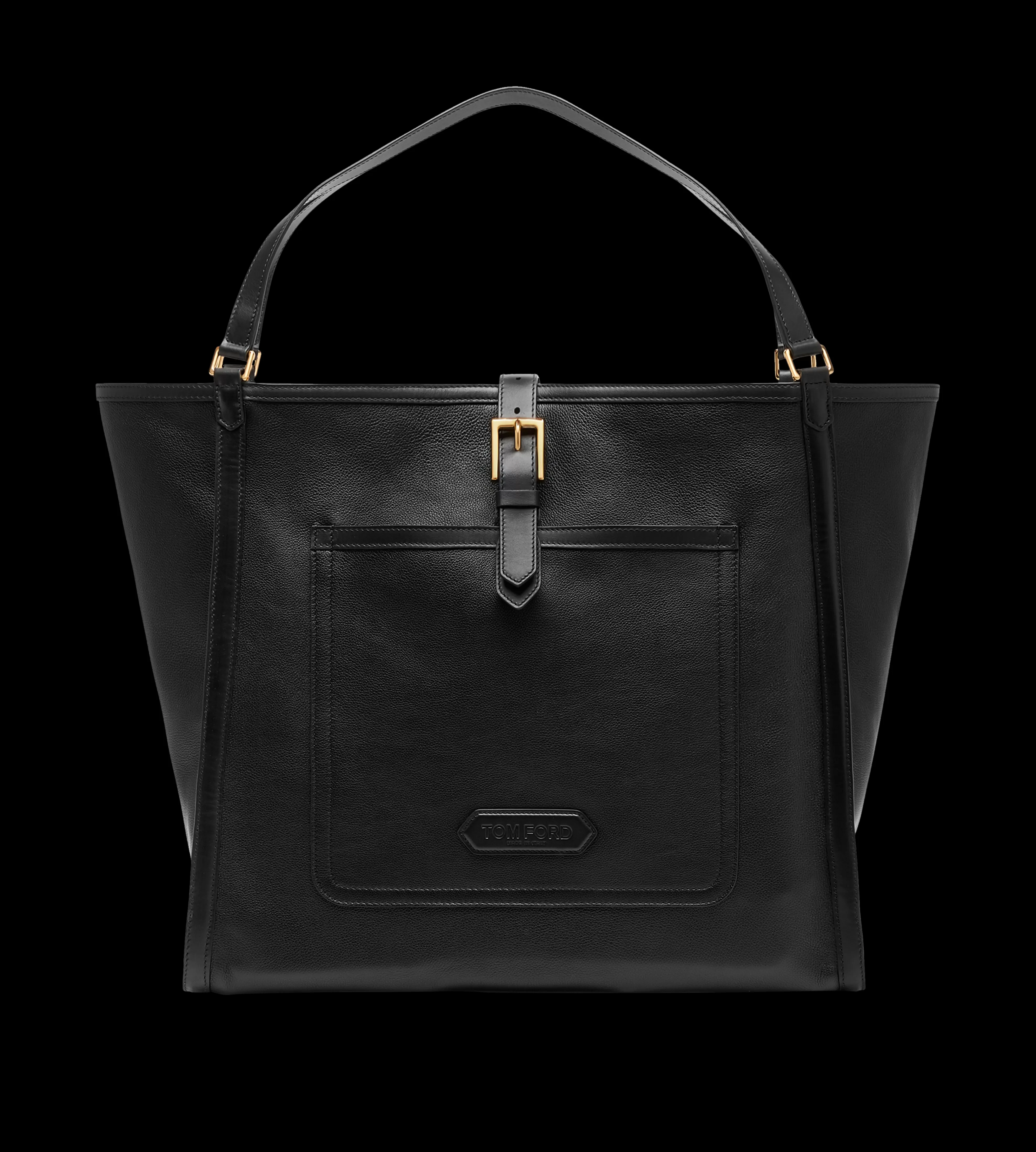 TOM FORD SMOOTH LEATHER GIANT TOTE BLACK^MEN Luggage