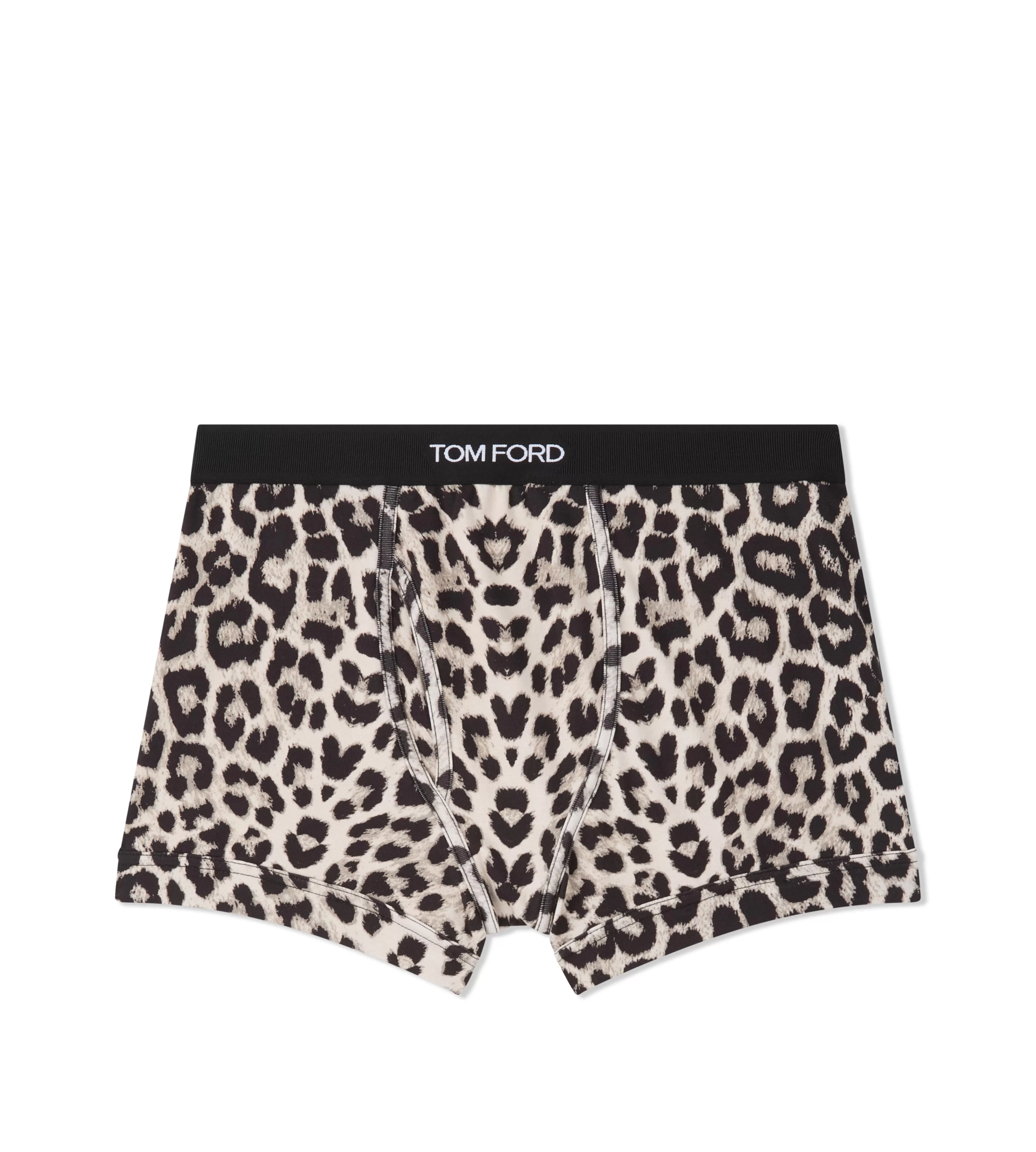 TOM FORD COTTON BOXER BRIEFS SNOW LEOPARD^MEN BOXER BRIEFS