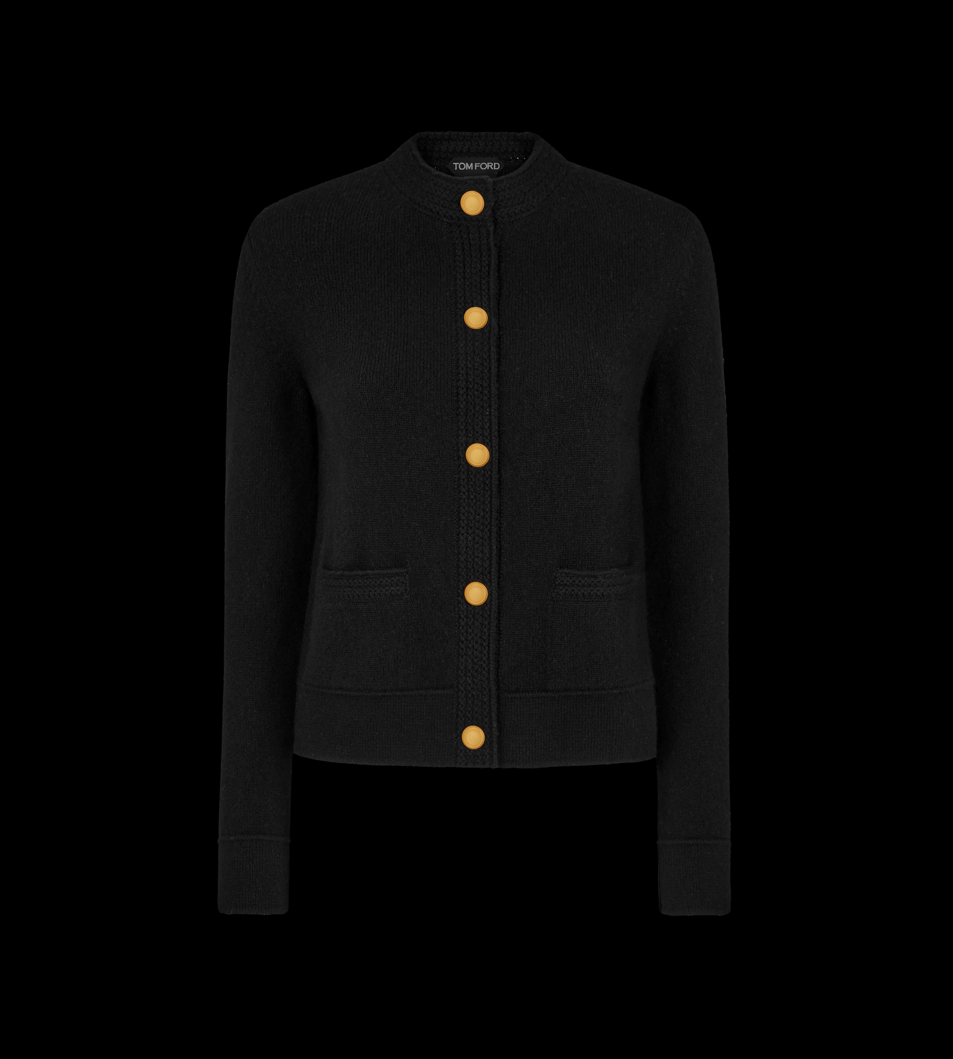 TOM FORD SOFT CASHMERE KNIT CARDIGAN BLACK^WOMEN SPRING 24