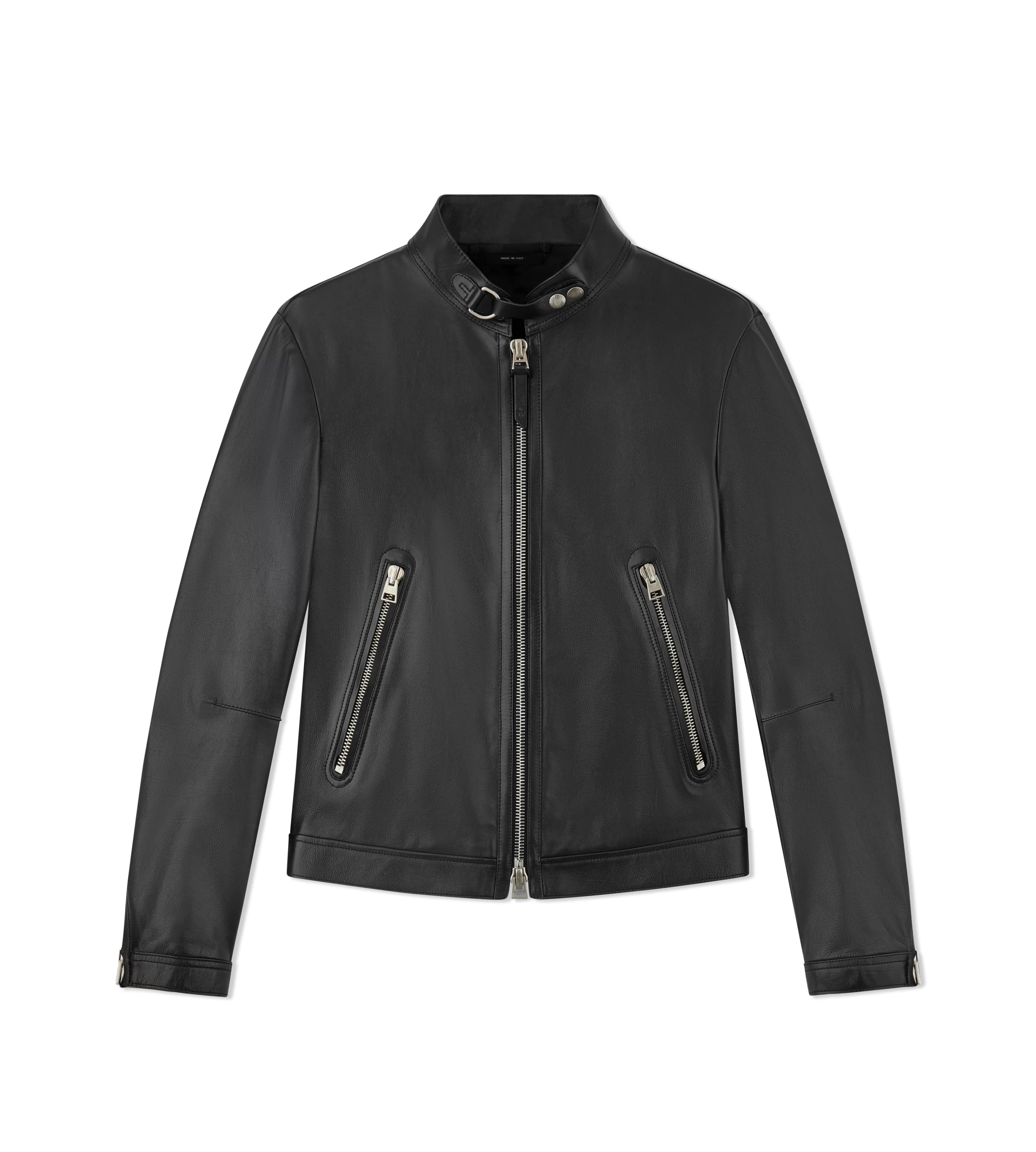 TOM FORD SOFT LEATHER CAFE BIKER BLACK^MEN Outerwear