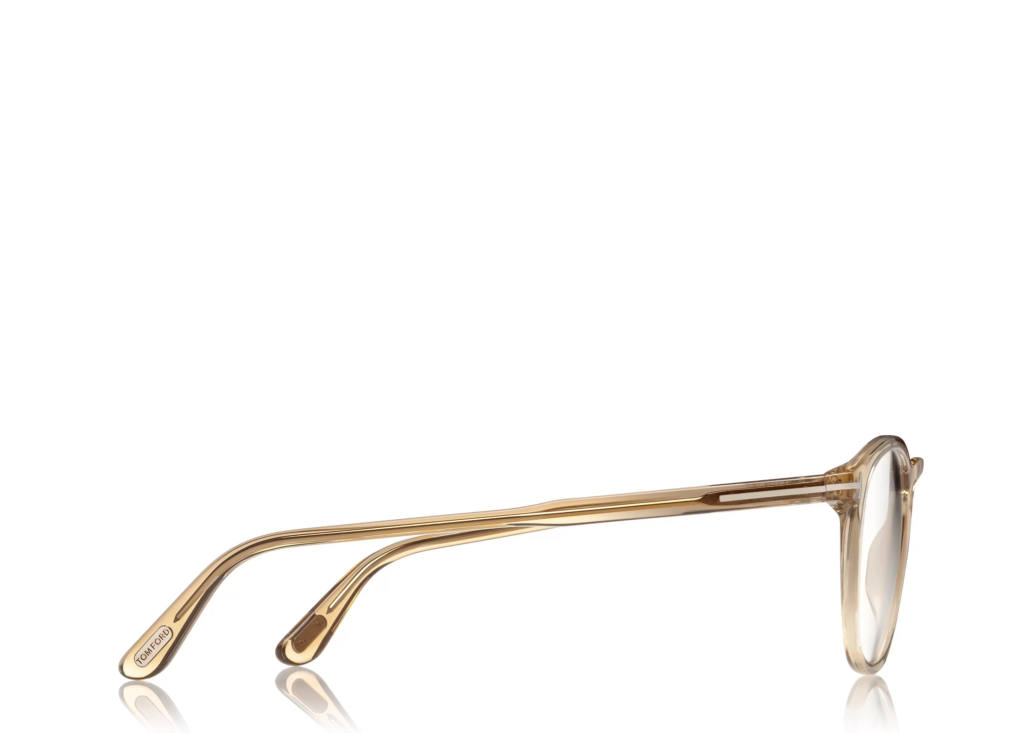 TOM FORD SOFT ROUND OPTICAL FRAME OPAL HONEY^EYEWEAR OPTICAL