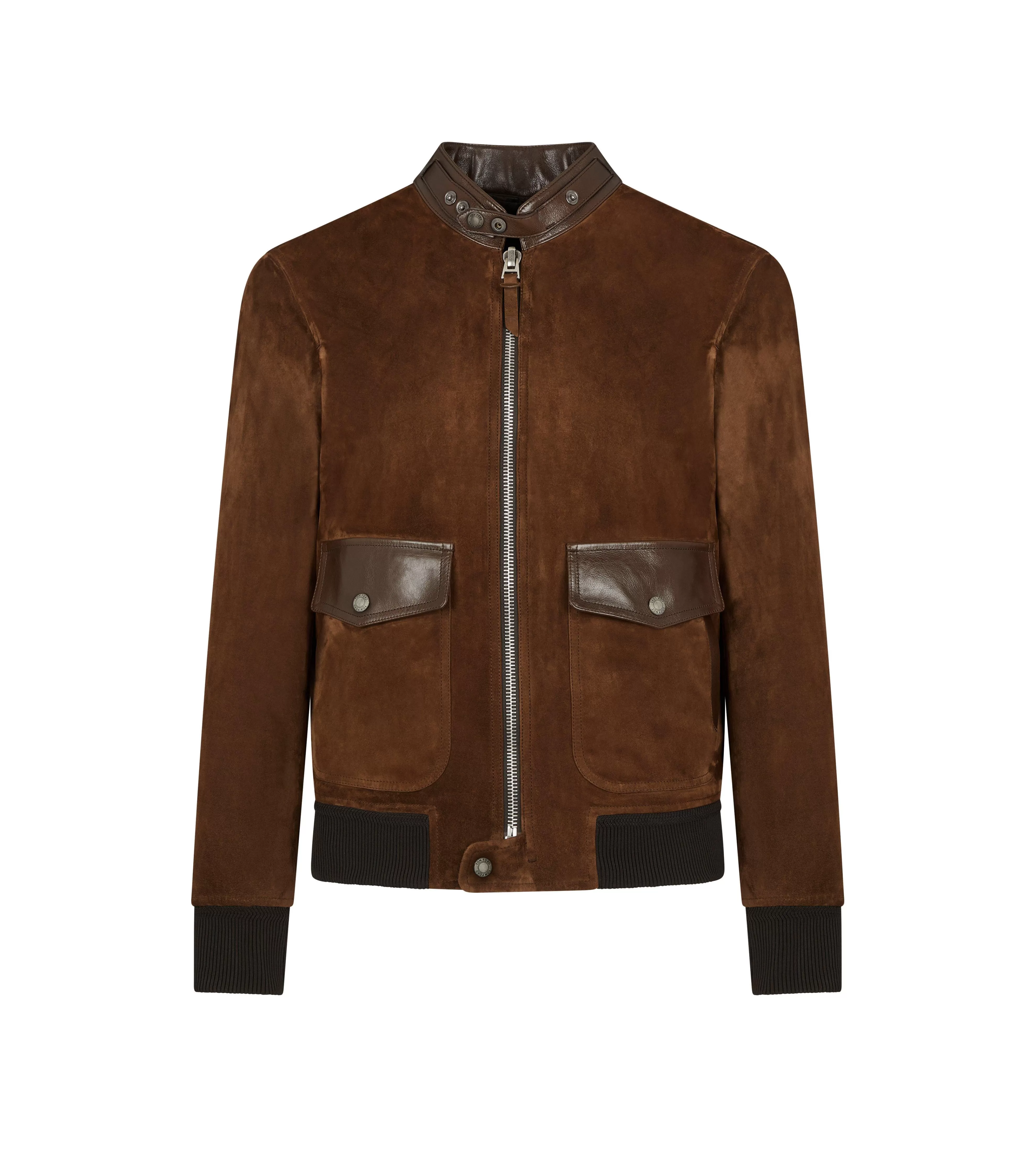 TOM FORD SOFT SUEDE "MEMBERS ONLY" JACKET CIGAR^MEN Outerwear