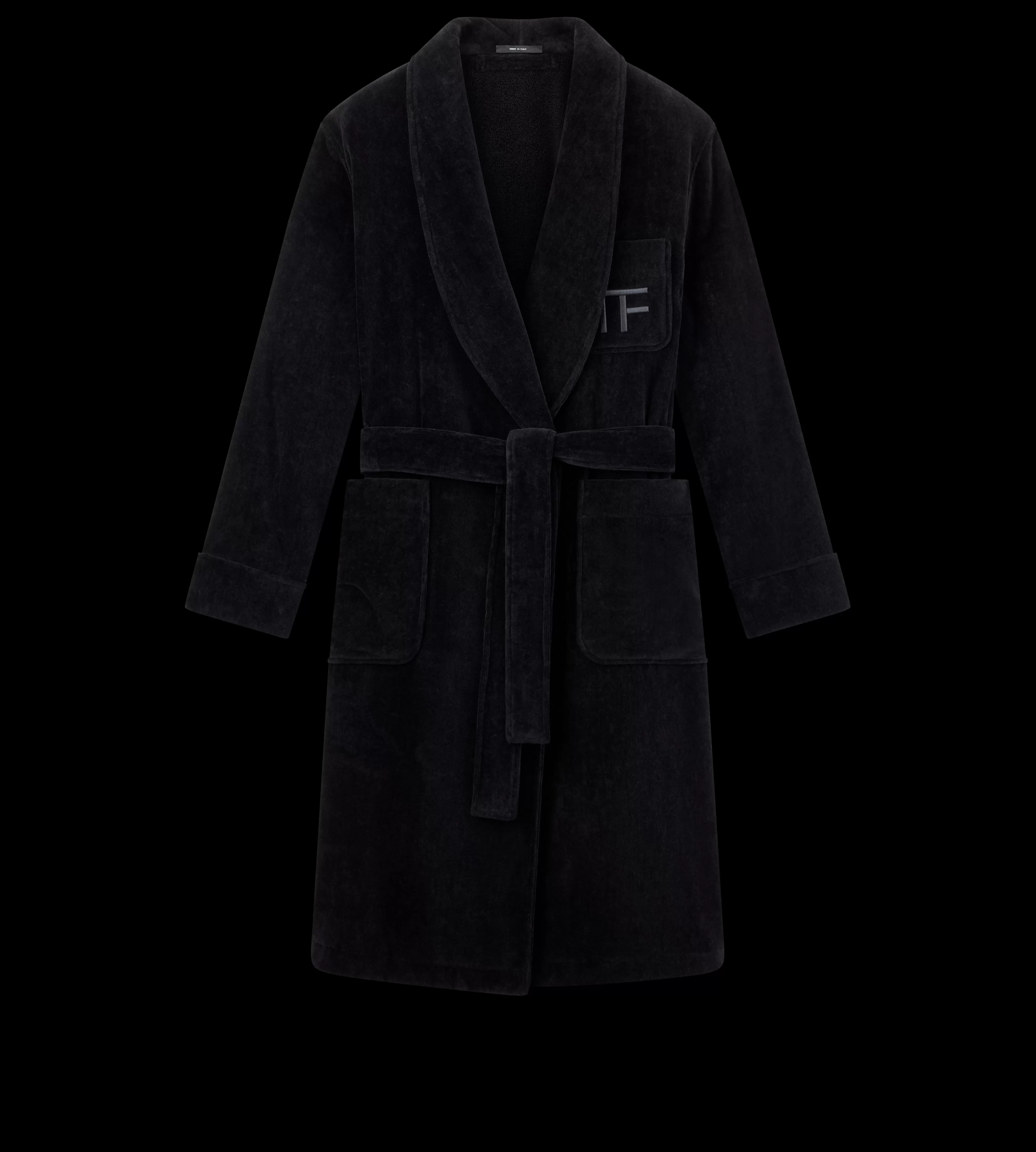 TOM FORD SOLID TOWELLING SHAWL COLLAR ROBE ^MEN JETSETTER EDIT