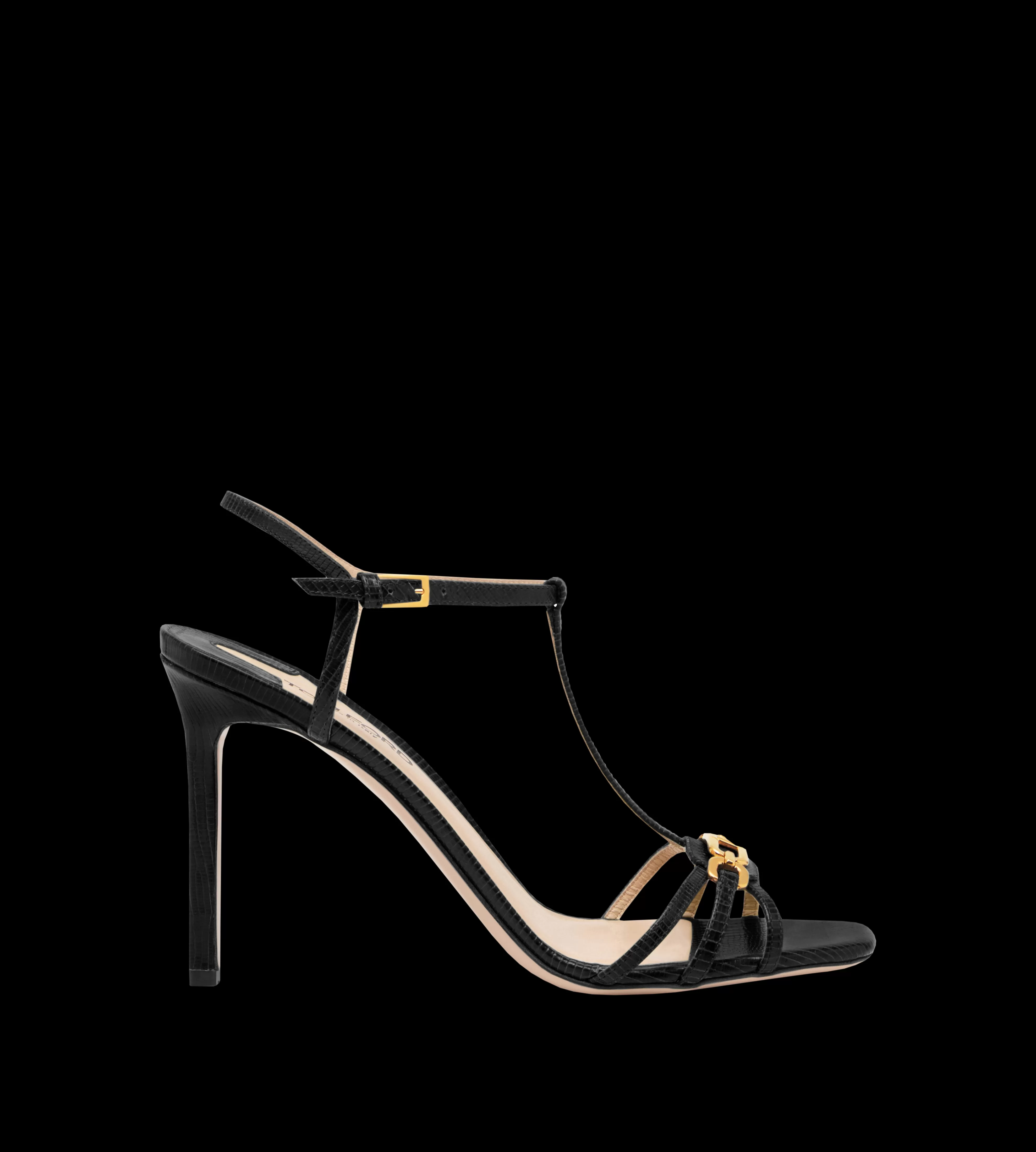 TOM FORD STAMPED LIZARD LEATHER WHITNEY SANDAL BLACK^WOMEN SPRING 24