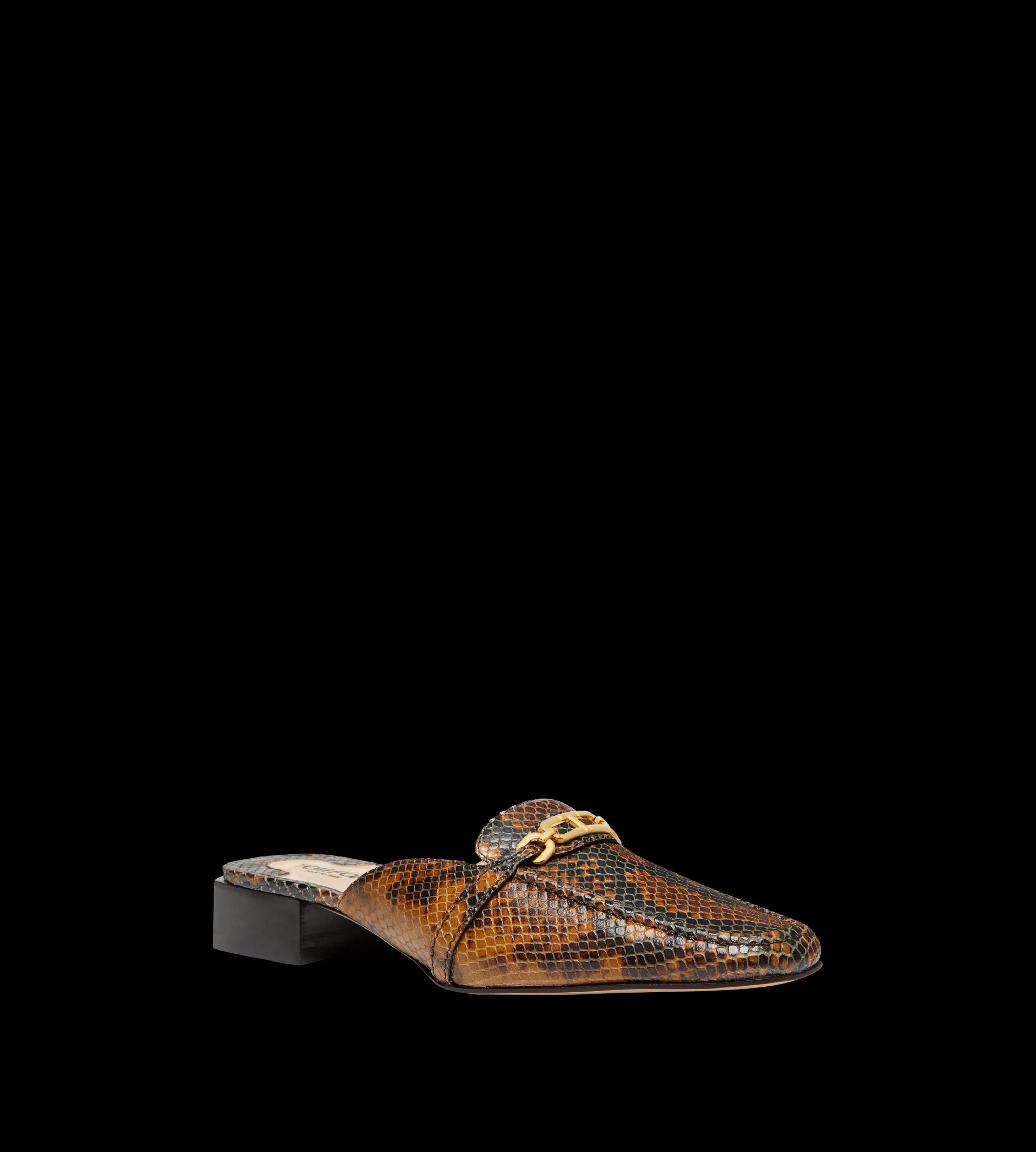 TOM FORD STAMPED PYTHON LEATHER WHITNEY SLIPPER CARAMEL^WOMEN | WOMEN | WOMEN Flats | Sandals | SPRING 24