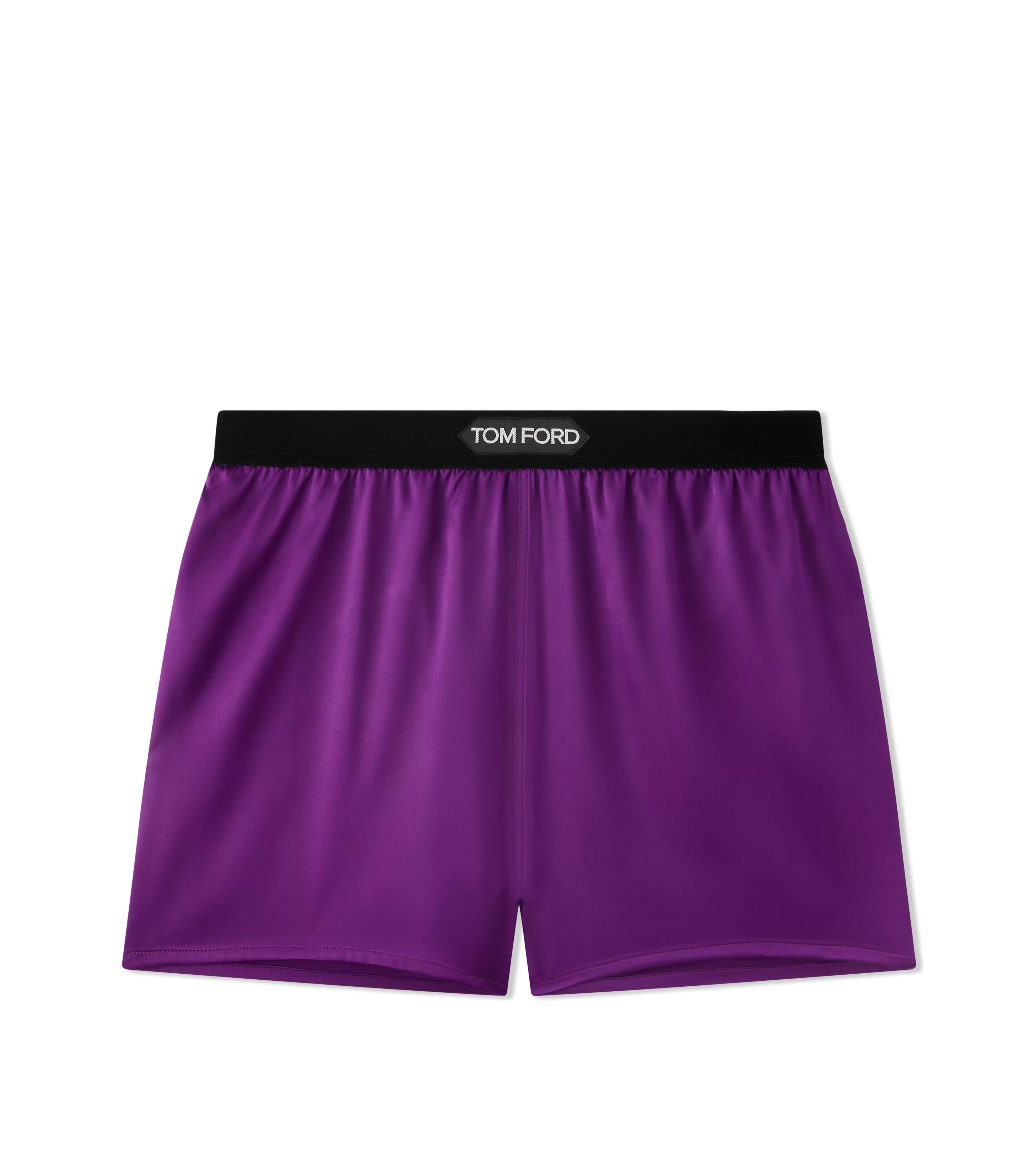 TOM FORD STRETCH SILK SATIN BOXER SHORTS AMETHYST^WOMEN | WOMEN Pajamas & Robes | Bottoms