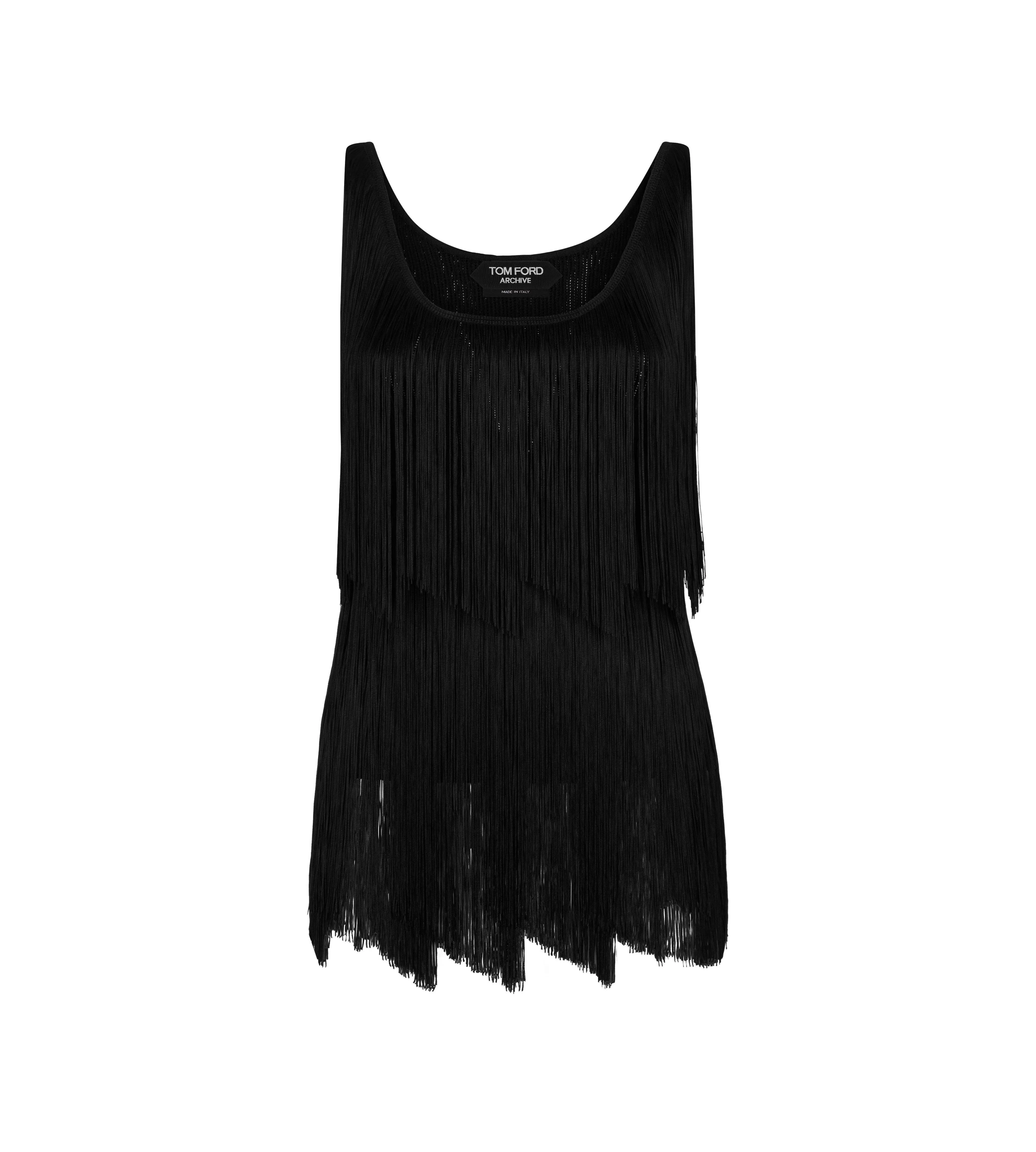 TOM FORD STRETCH VISCOSE FRINGE TANK TOP ^WOMEN Tops