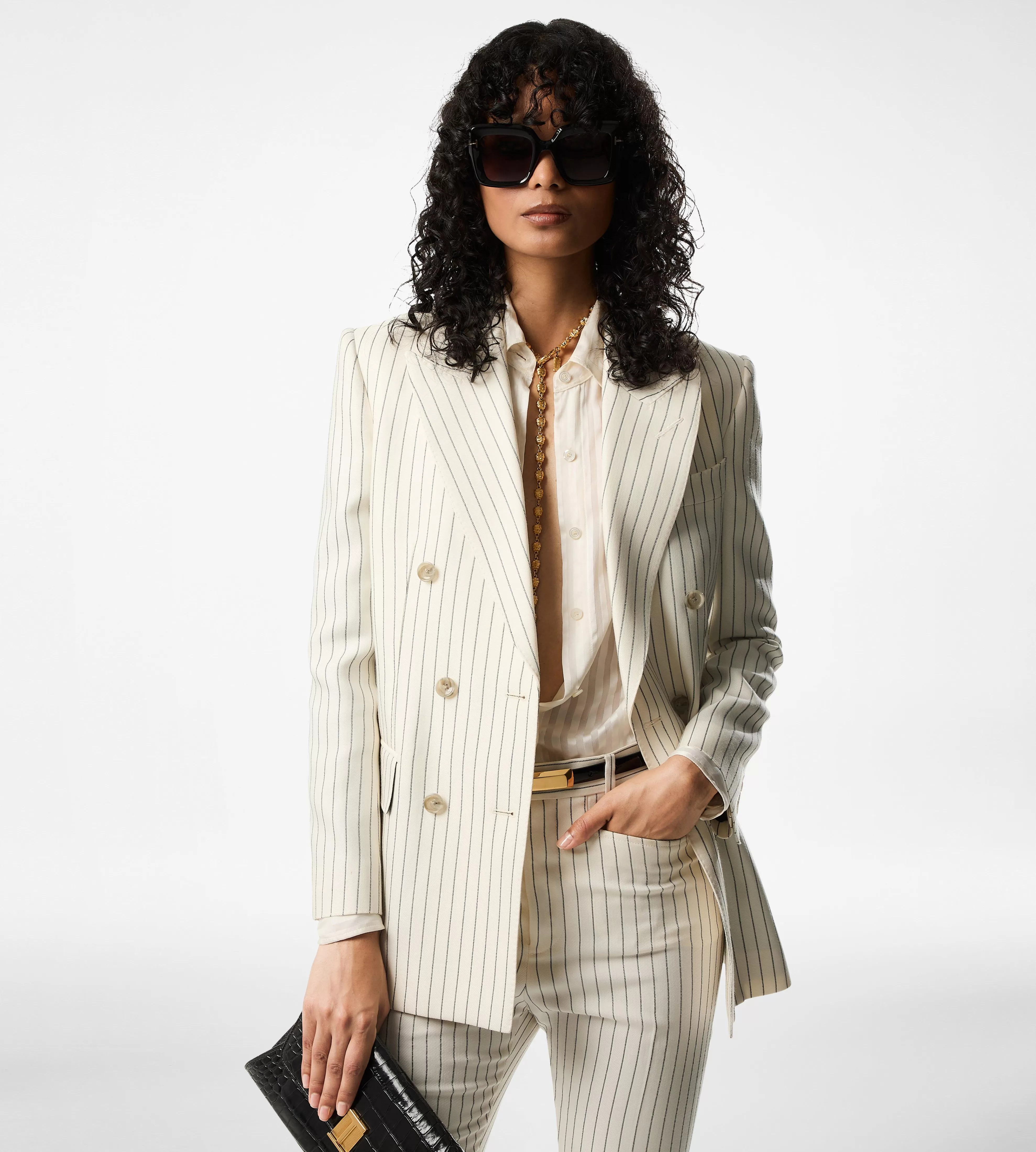 TOM FORD STRIPED SILK SHIRT ^WOMEN | WOMEN Tops | SPRING 24