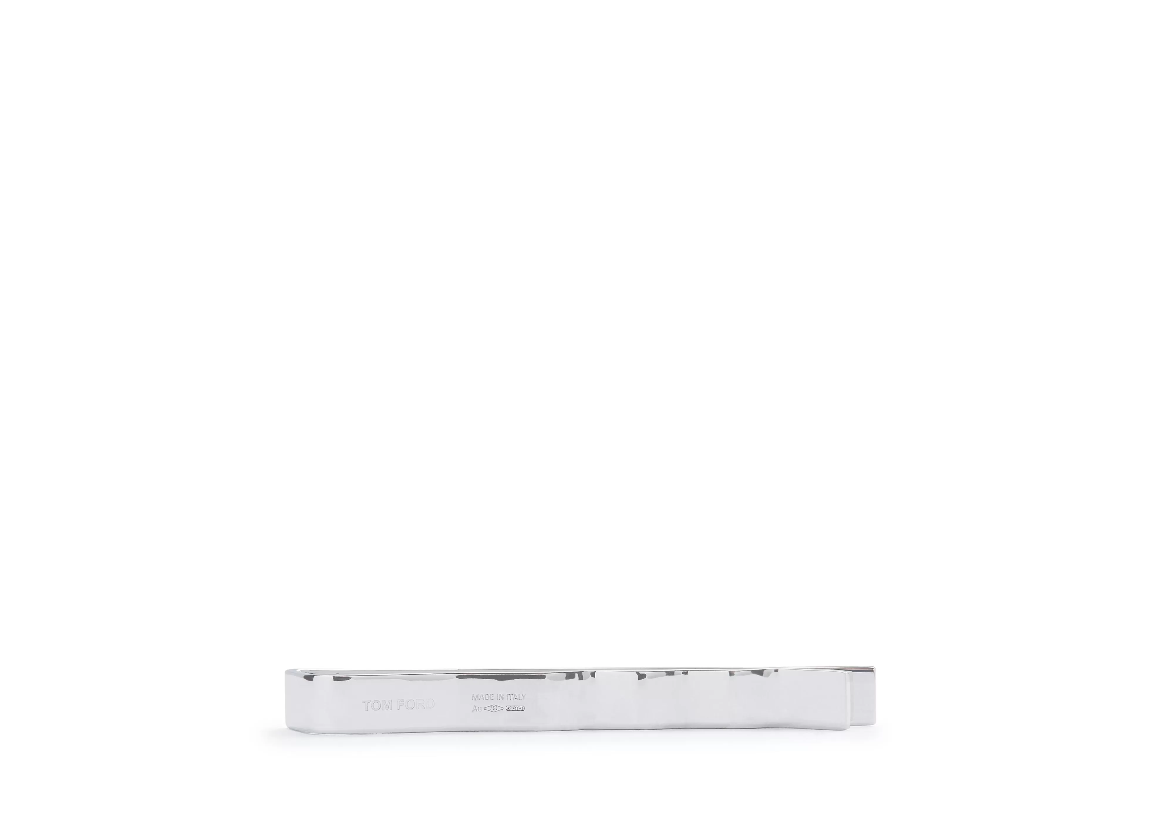 TOM FORD STRIPED TIE BAR WHITE GOLD^MEN Jewelry