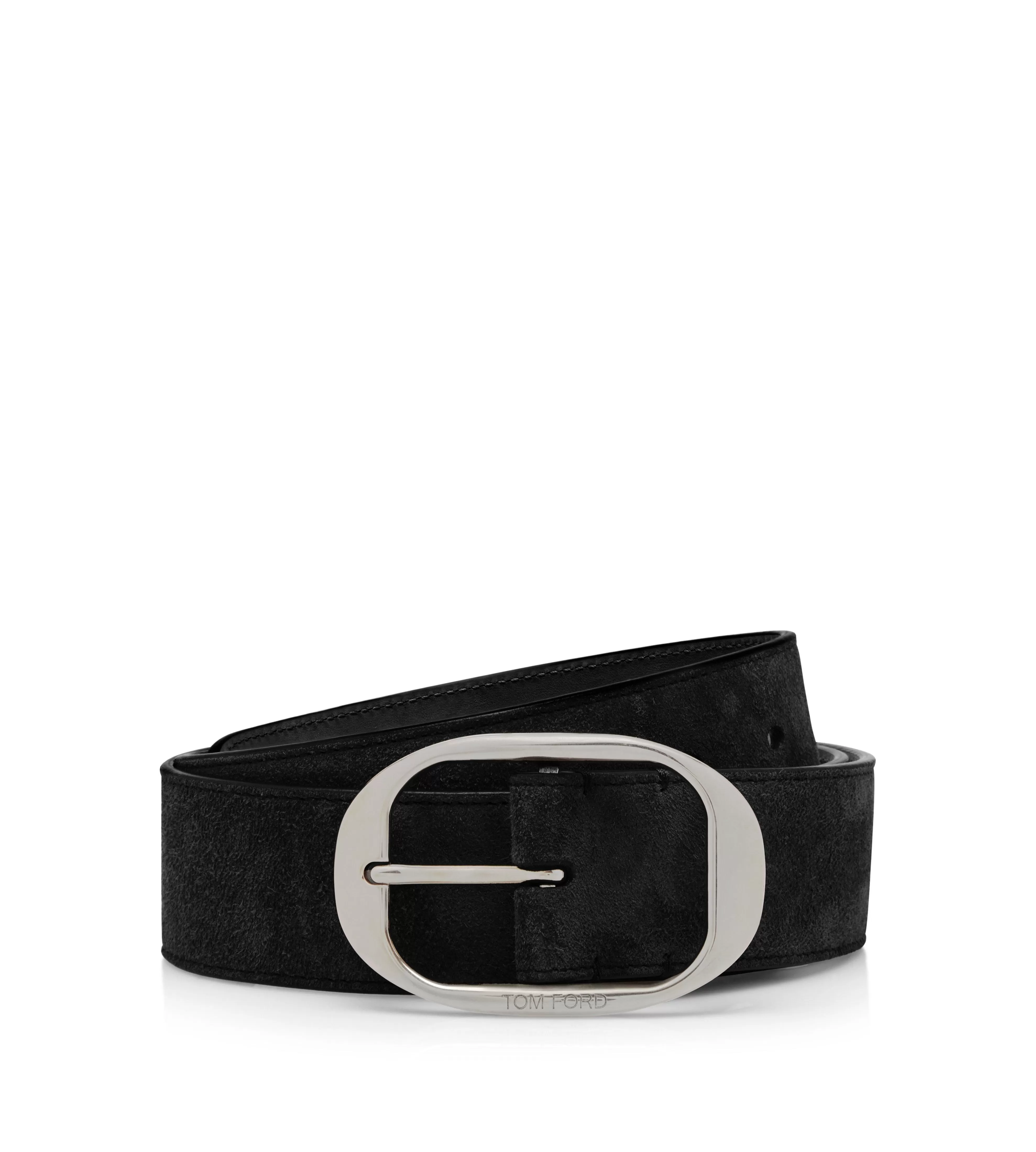 TOM FORD SUEDE OVAL BELT BLACK^MEN | MEN Belts | SPRING 24