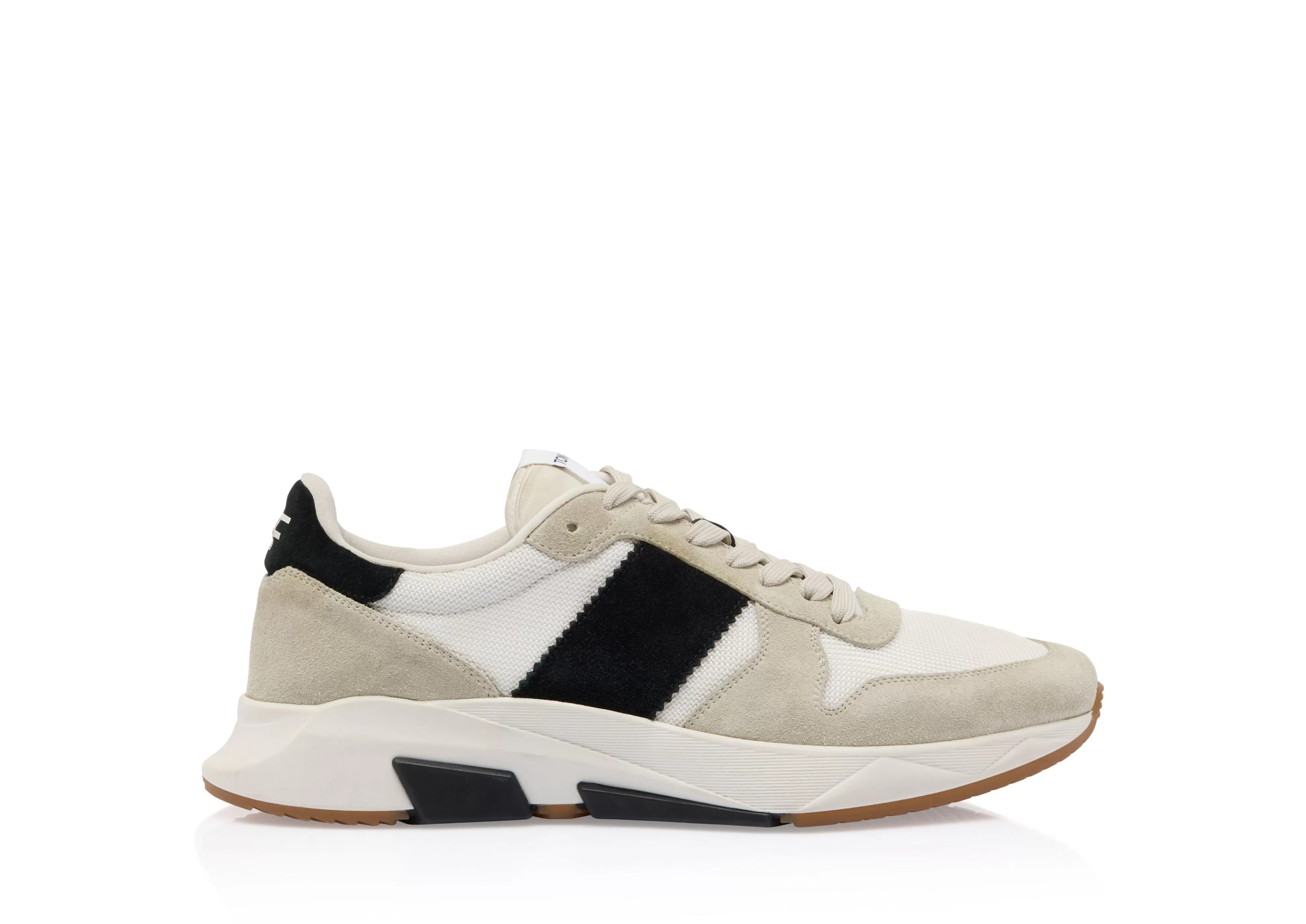 TOM FORD SUEDE TECHNICAL FABRIC JAGGA SNEAKER MARBLE/BLACK + WHITE^MEN Sneakers