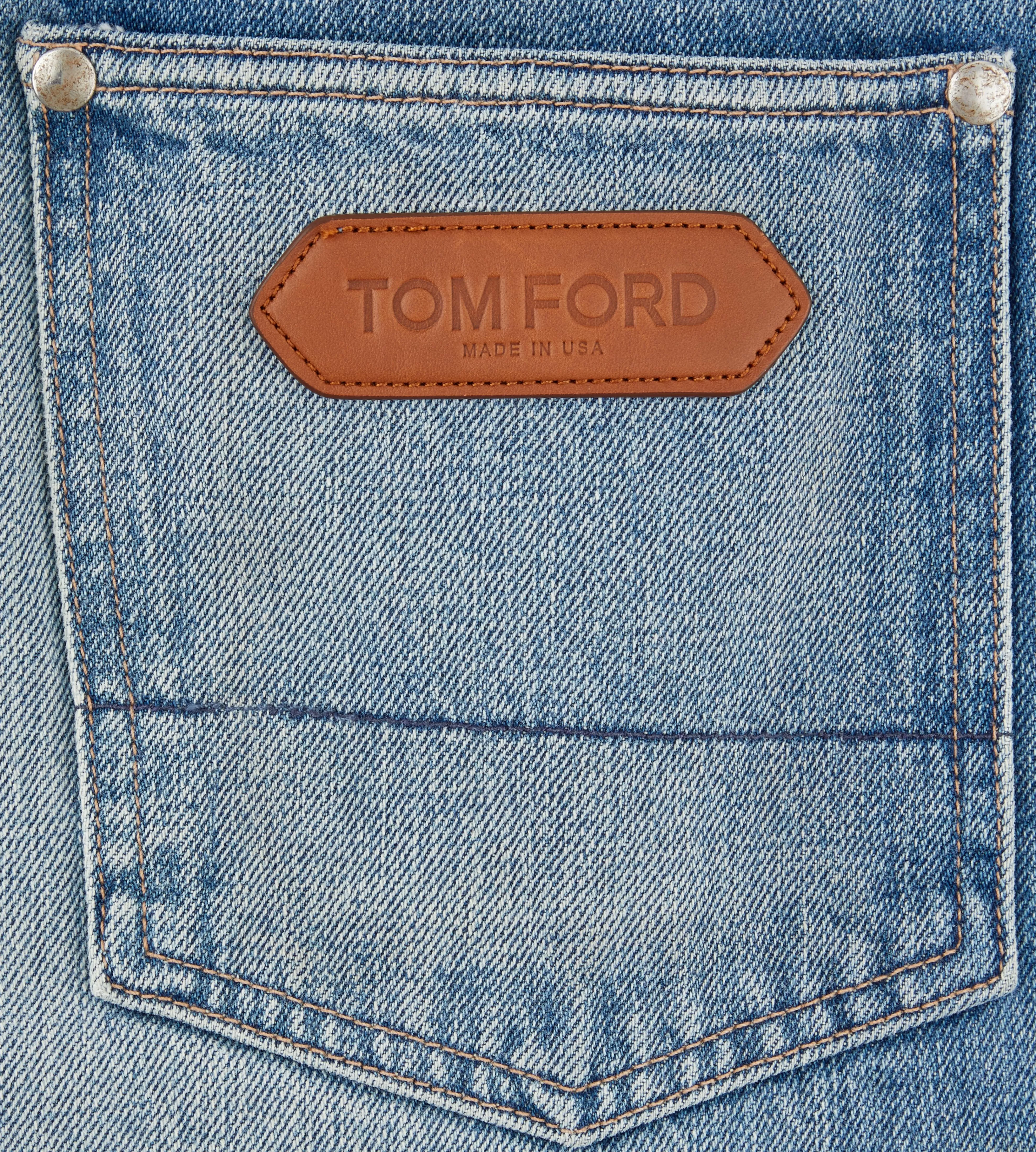 TOM FORD SUMMER BLUE TAPERED FIT JEANS REPAIRED SUMMER BLUE^MEN Jeans