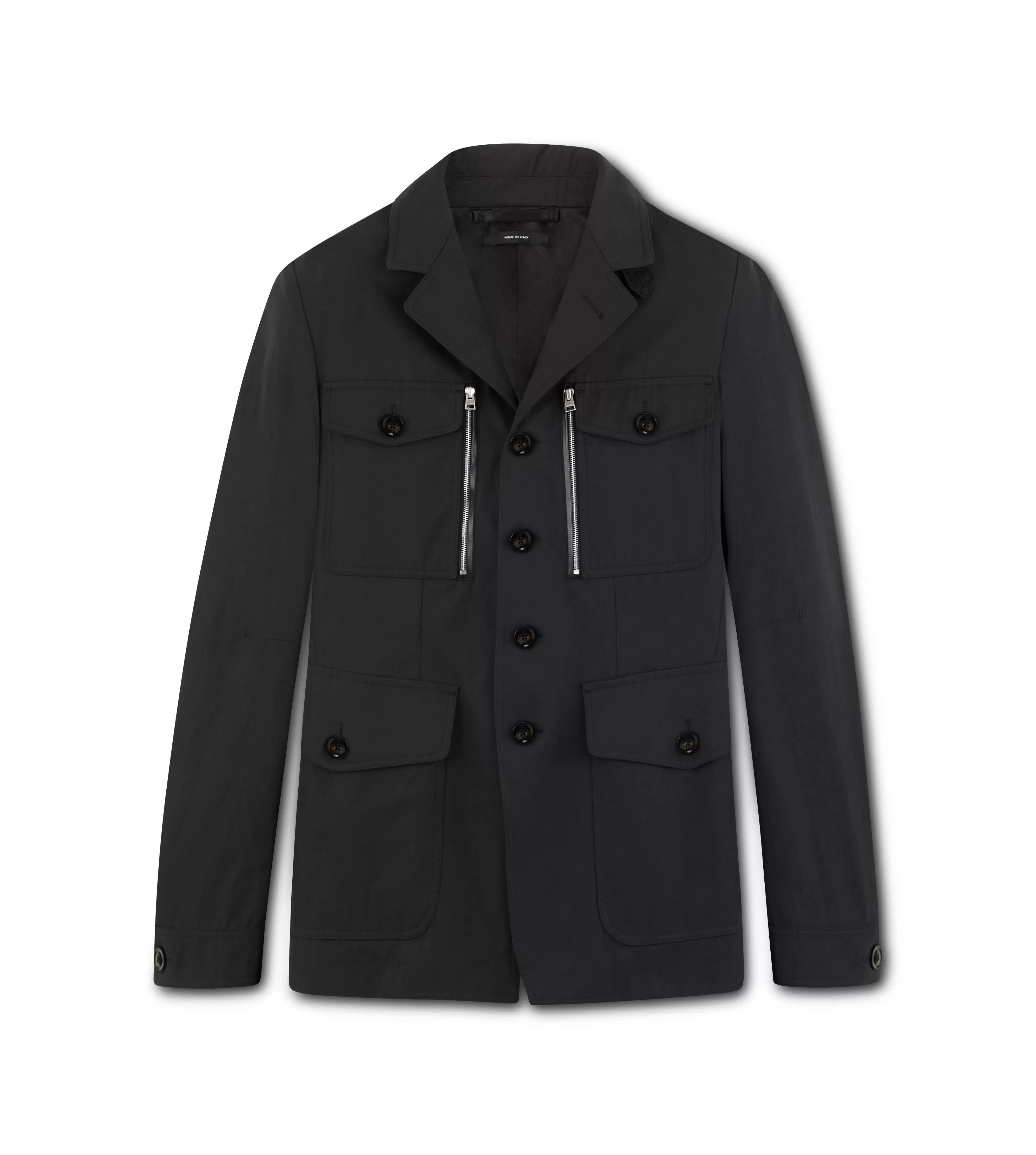 TOM FORD TECHNICAL CANVAS MILITARY JACKET BLACK^MEN Outerwear