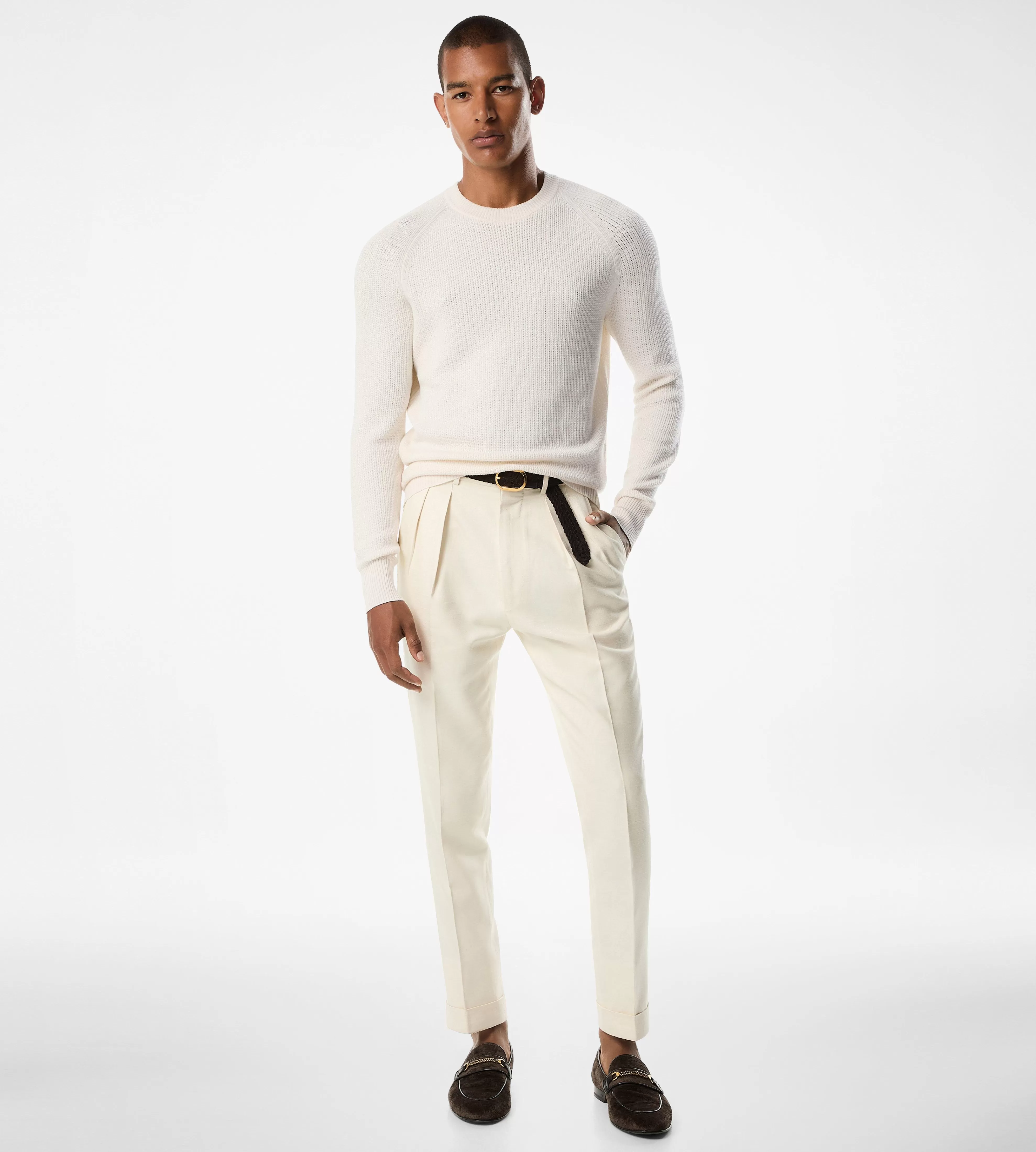 TOM FORD TEXTURED STITCH CREWNECK ^MEN | MEN Knitwear | JETSETTER EDIT