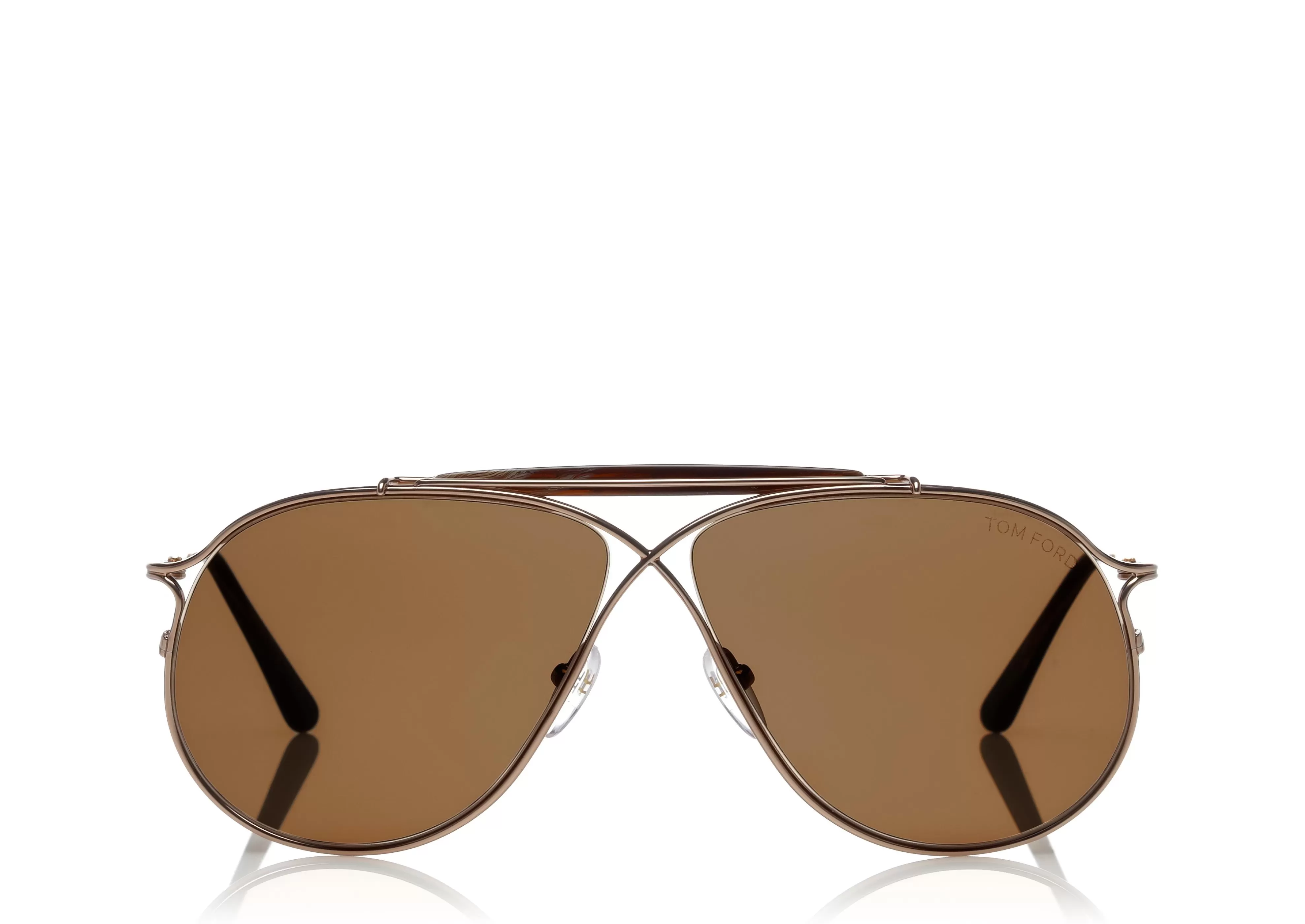 TOM FORD TOM N.6 ROSE GOLD/BROWN^EYEWEAR | EYEWEAR | EYEWEAR SUNGLASSES | PRIVATE COLLECTION | SUNGLASSES