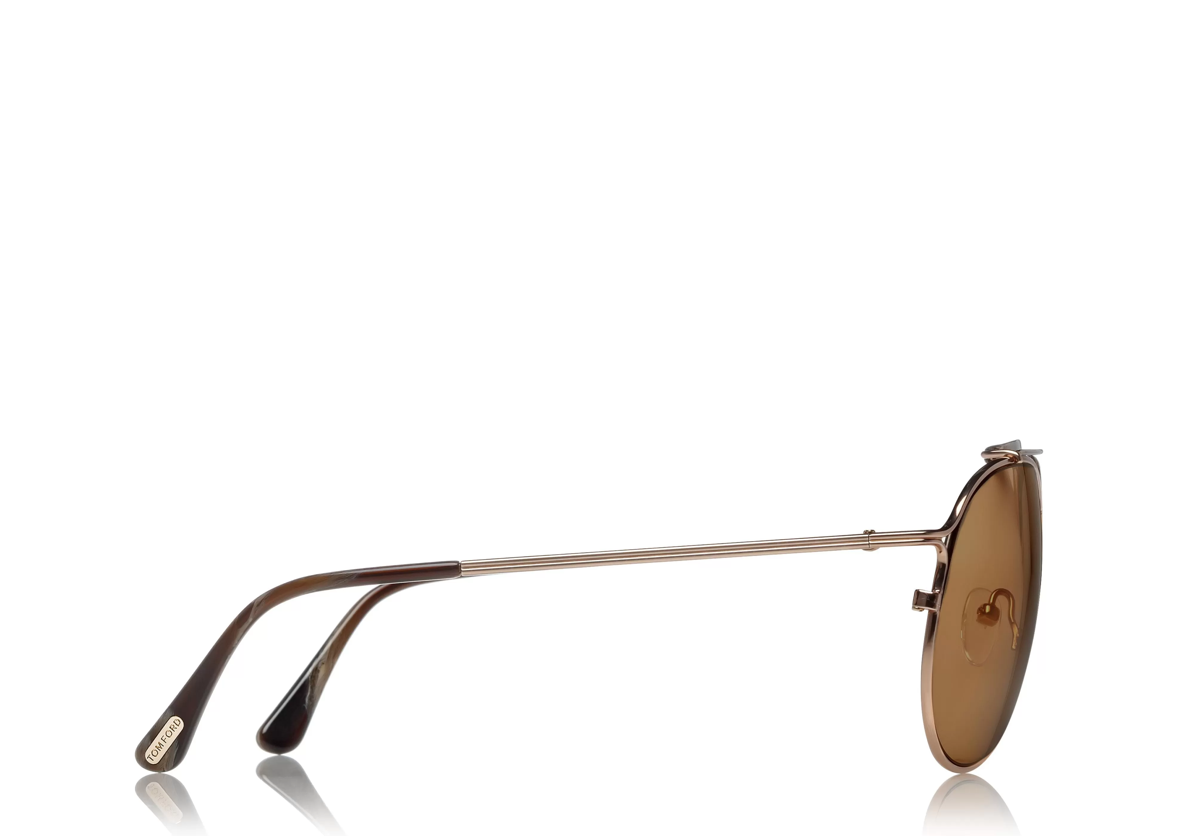 TOM FORD TOM N.6 ROSE GOLD/BROWN^EYEWEAR | EYEWEAR | EYEWEAR SUNGLASSES | PRIVATE COLLECTION | SUNGLASSES