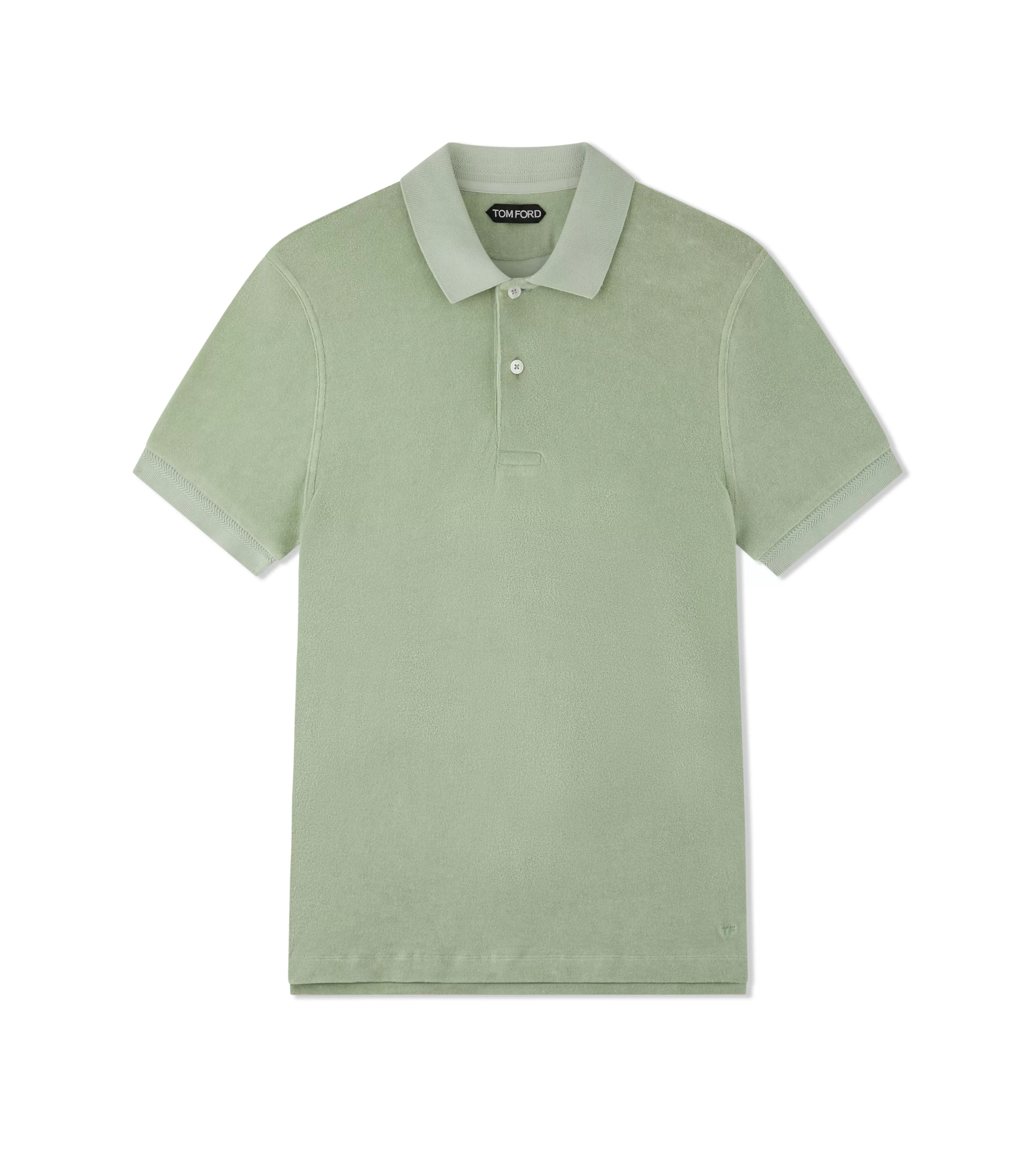 TOM FORD TOWELLING POLO MINT^MEN Knitwear