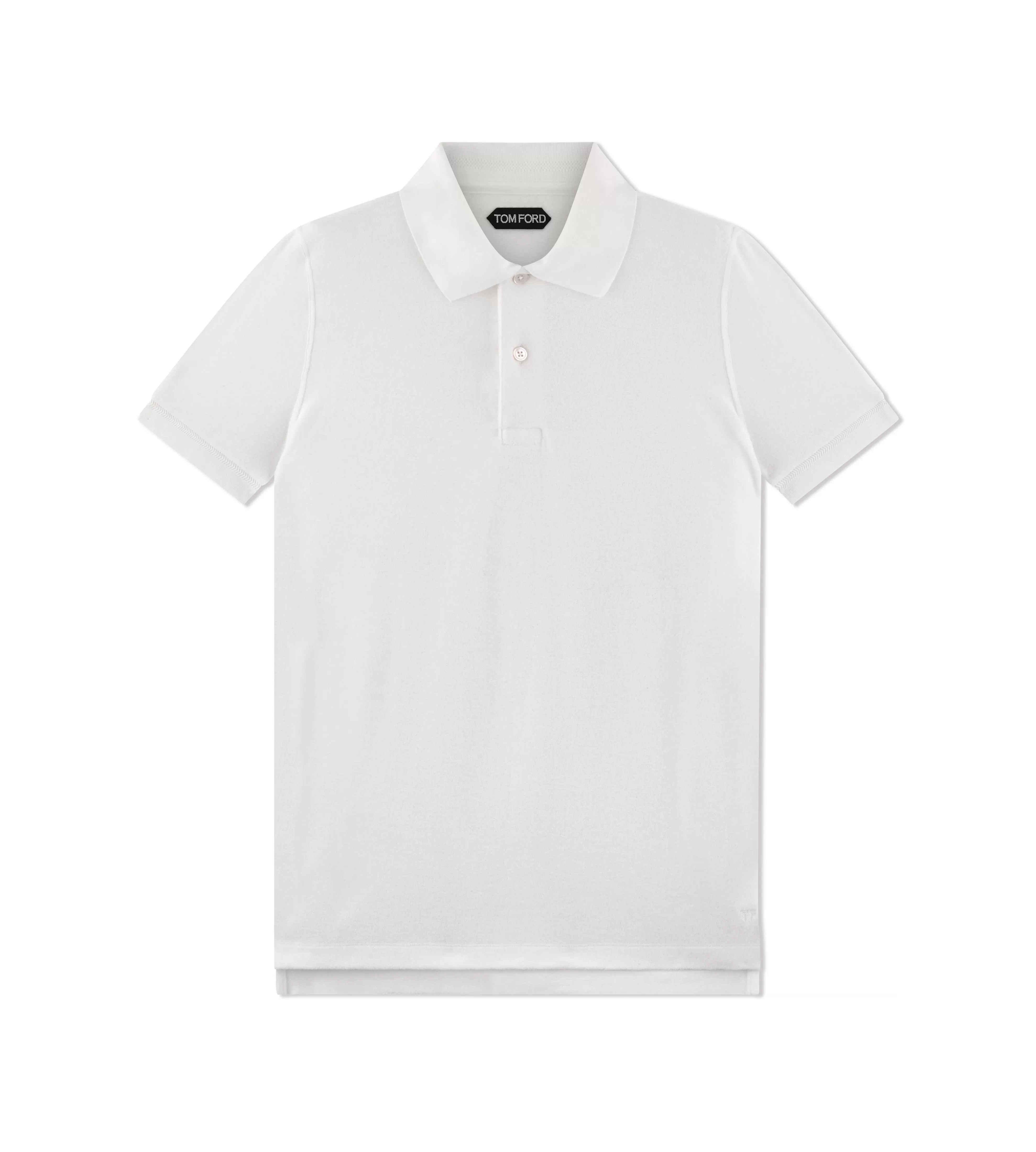 TOM FORD TOWELLING POLO WHITE^MEN Knitwear