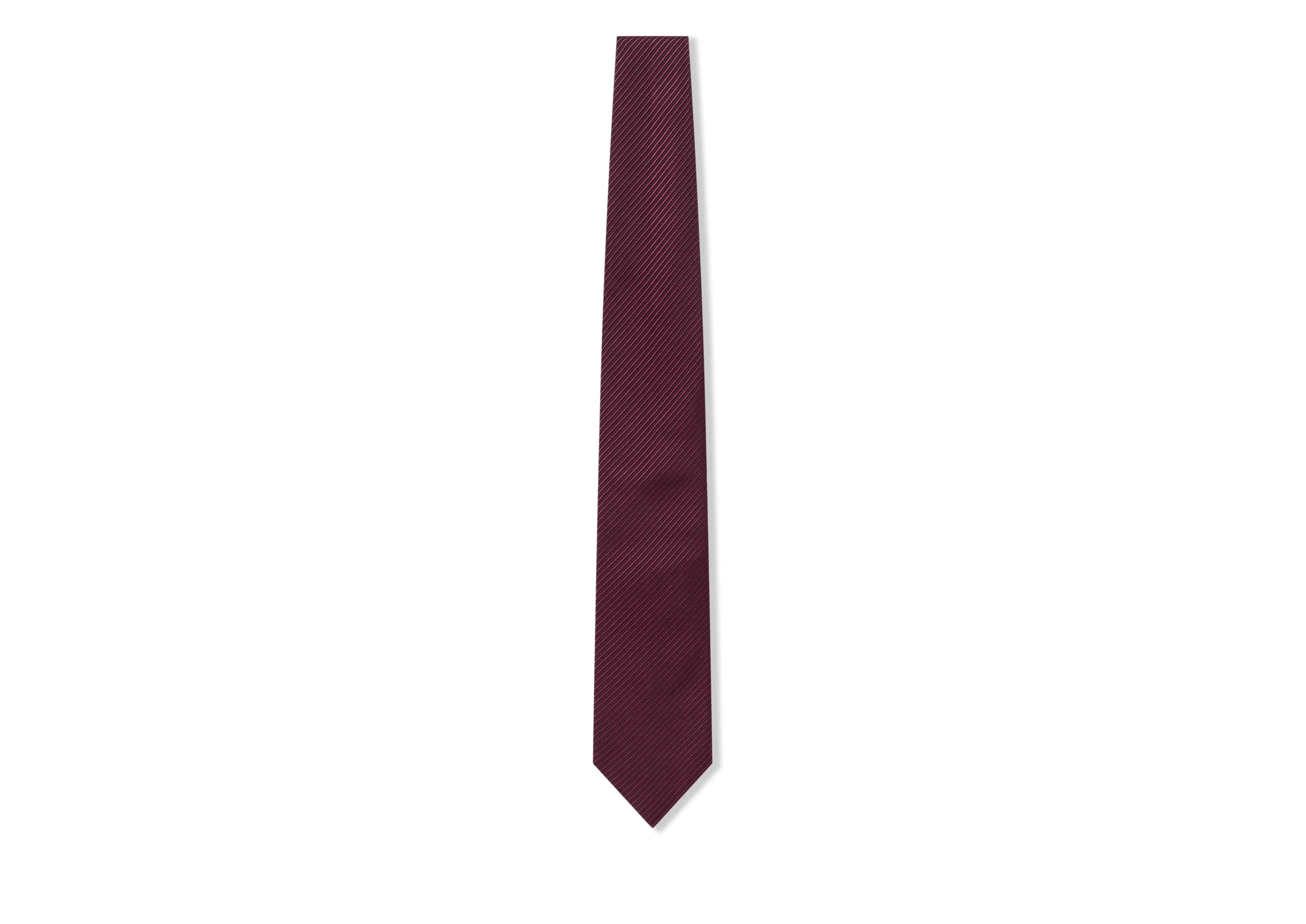 TOM FORD TWILL JAQCUARD TIE MAGENTA^MEN Ties & Bow Ties