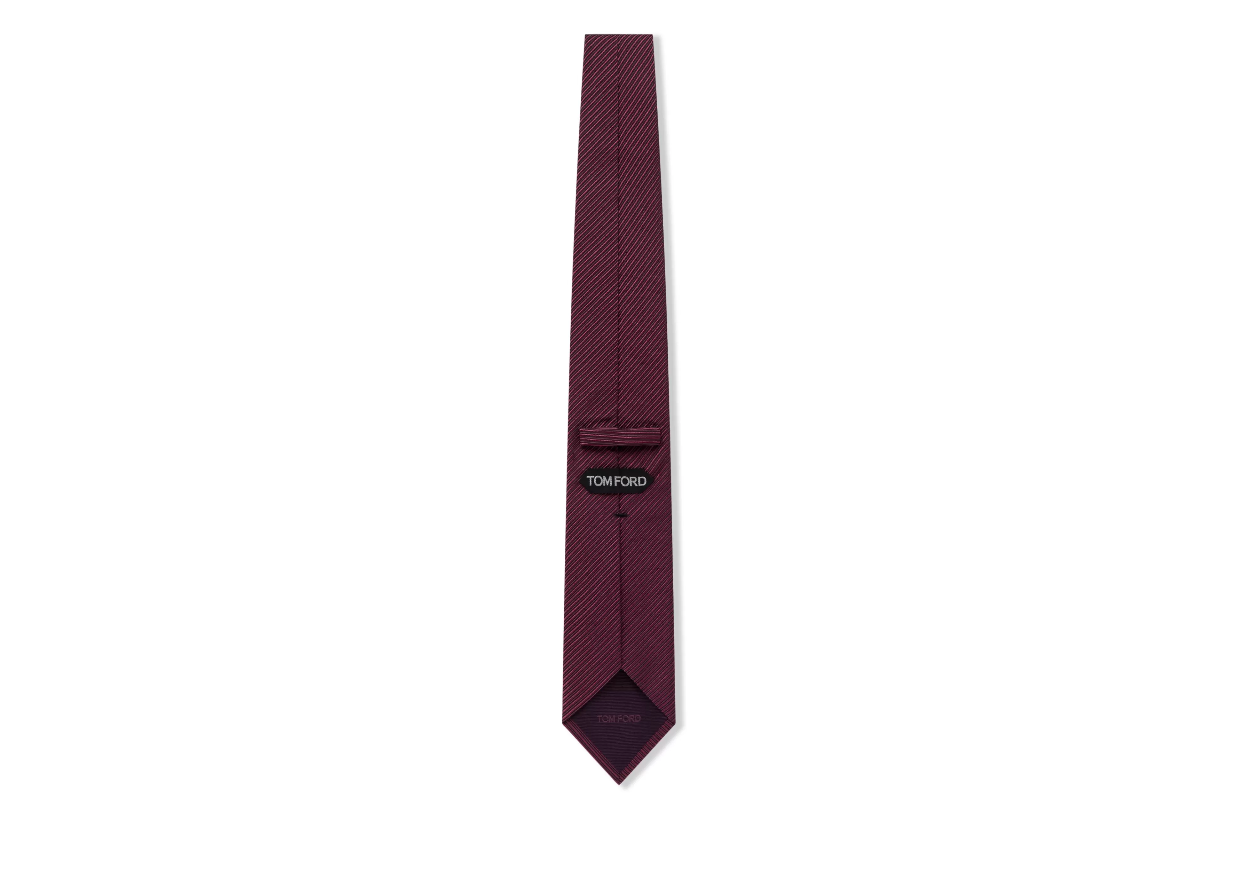 TOM FORD TWILL JAQCUARD TIE MAGENTA^MEN Ties & Bow Ties