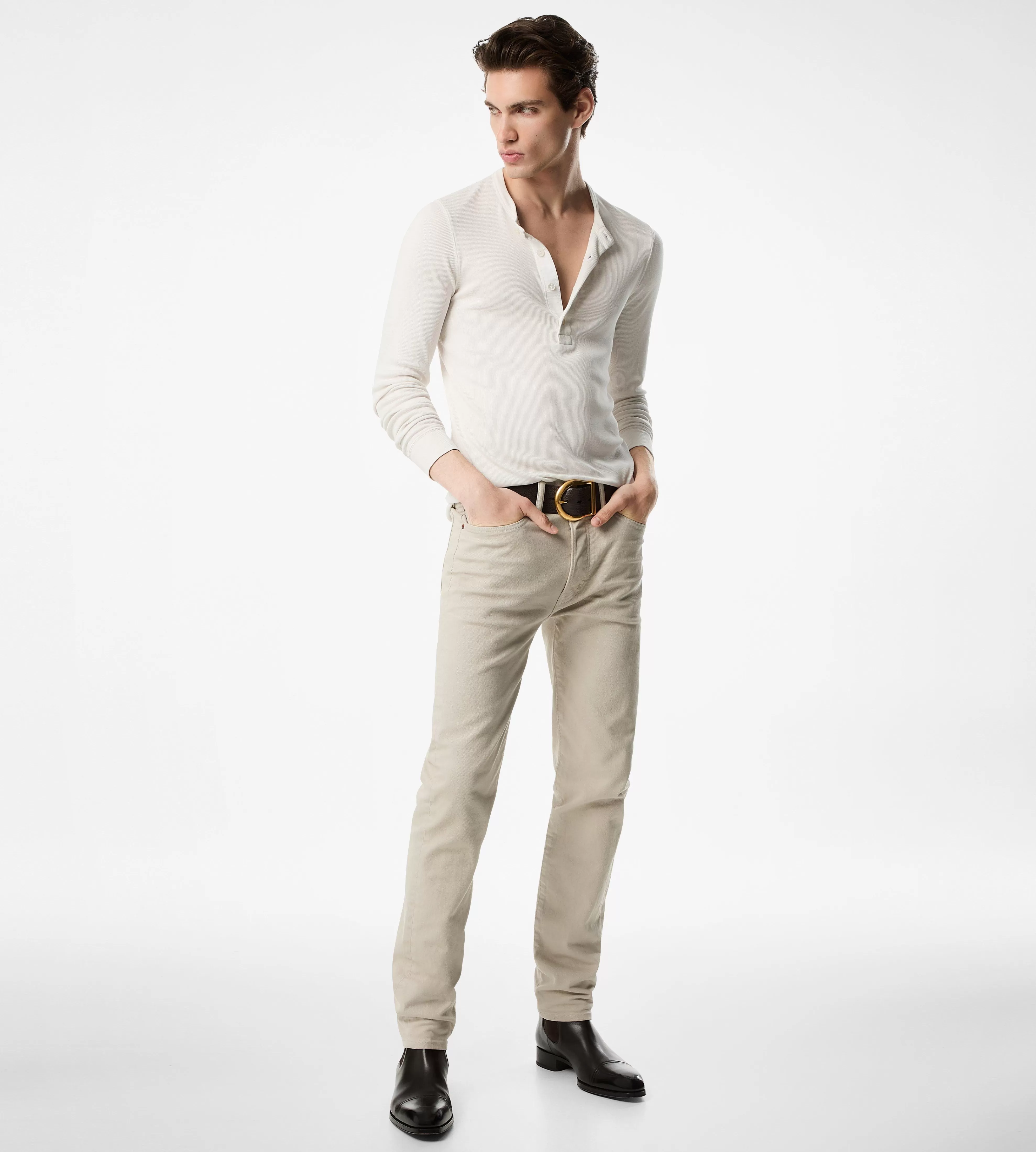 TOM FORD TWILL STANDARD FIT DENIM STONE^MEN Jeans