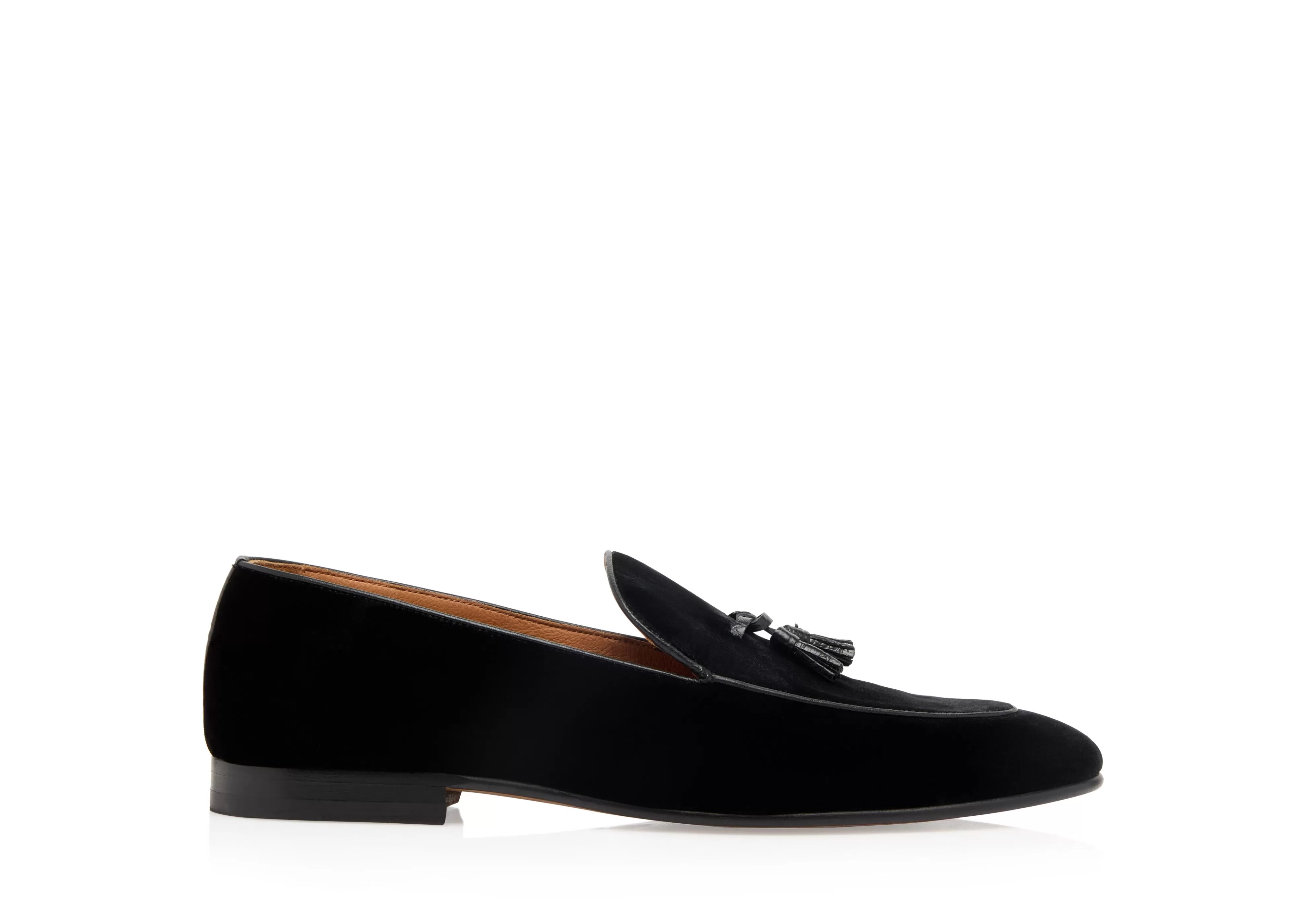 TOM FORD VELVET LIAM TASSEL LOAFER BLACK^MEN Loafers