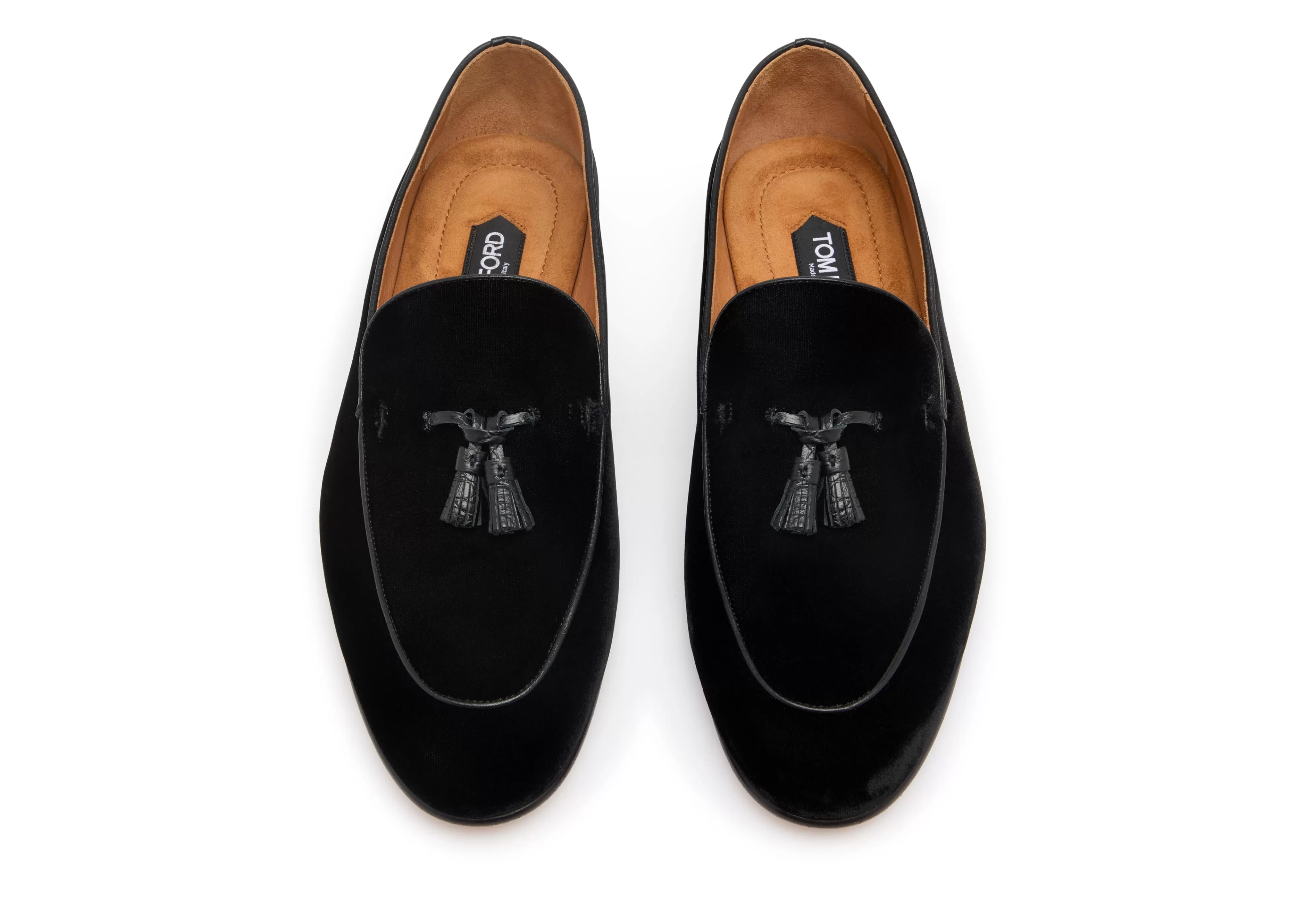 TOM FORD VELVET LIAM TASSEL LOAFER BLACK^MEN Loafers