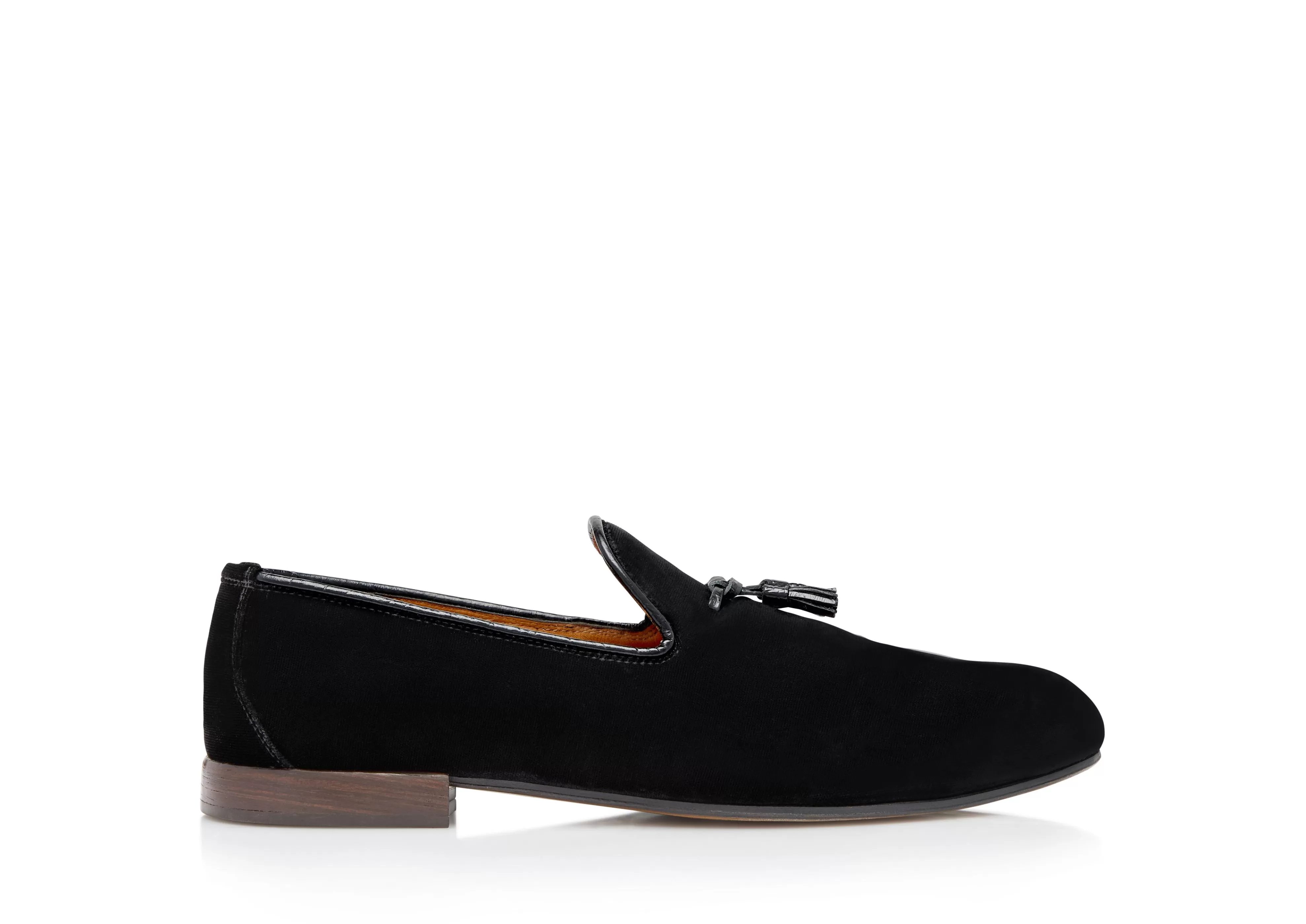 TOM FORD VELVET NICOLAS SLIPPER BLACK^MEN Loafers