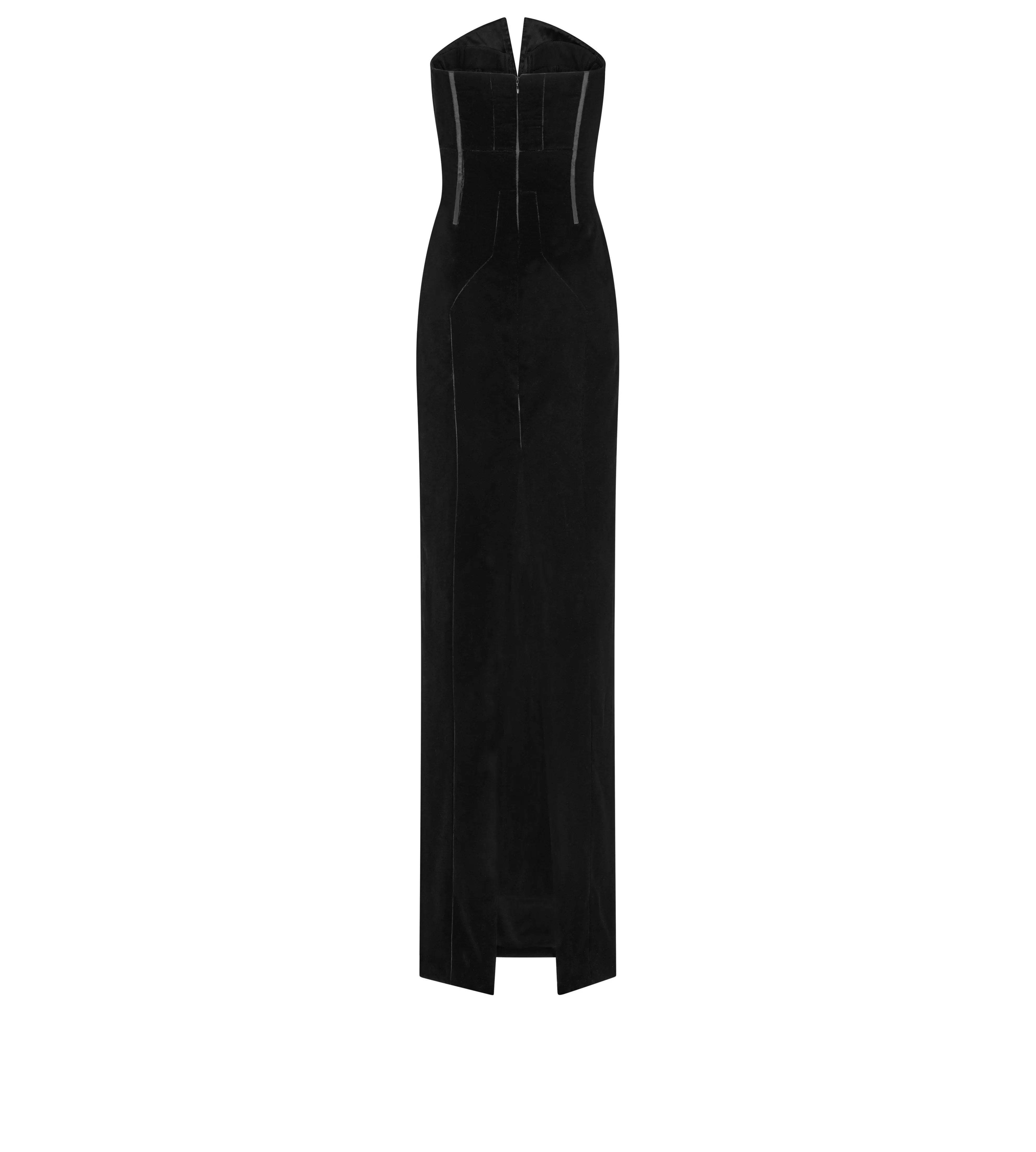 TOM FORD VELVET STRAPLESS EVENING DRESS BLACK^WOMEN | WOMEN | WOMEN Evening | Dresses | AUTUMN/WINTER 23