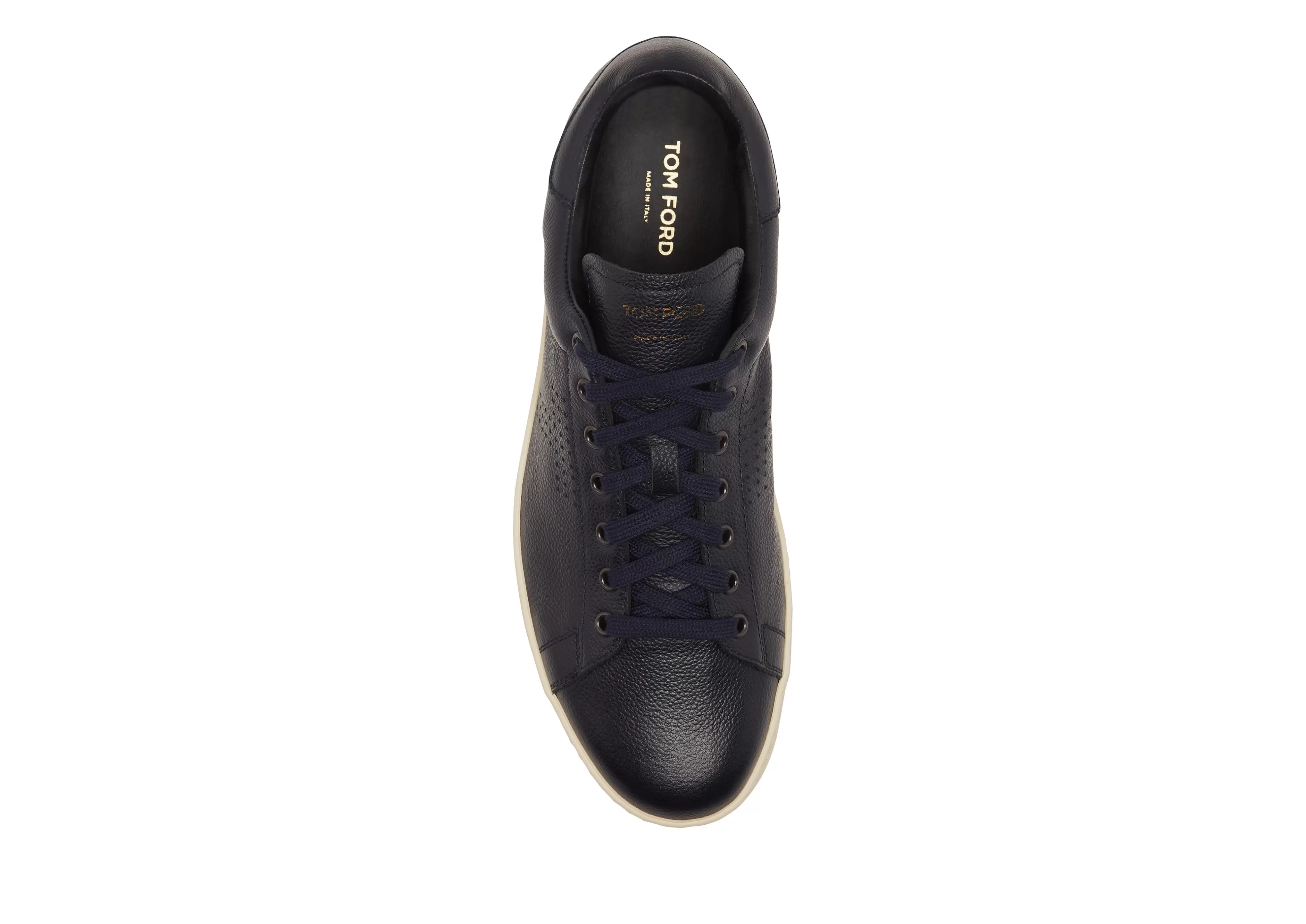 TOM FORD WARWICK GRAINED LEATHER SNEAKER BLUE^MEN Sneakers