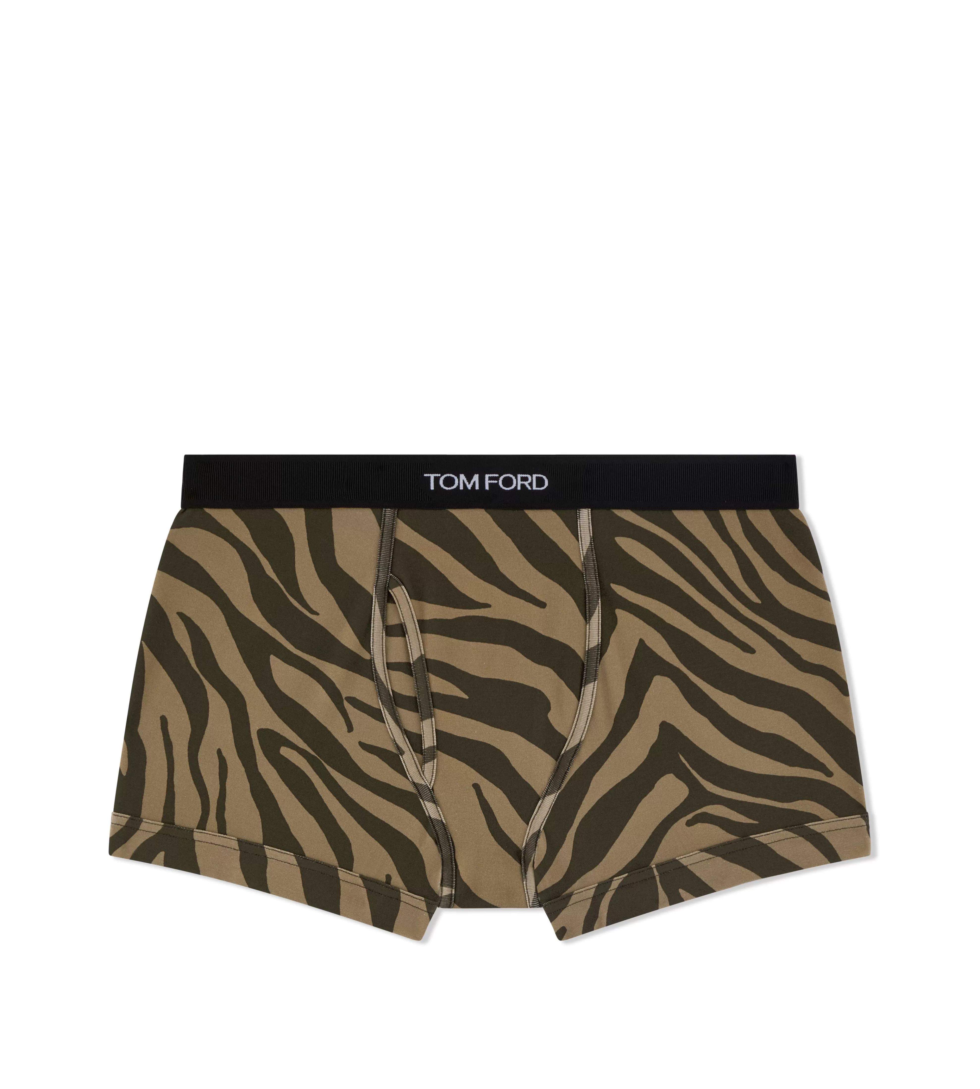 TOM FORD ZEBRA COTTON BOXER BRIEFS CARAMEL^MEN BOXER BRIEFS